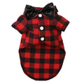 My Fancy Buffalo Plaid Bowtie Pet Shirt