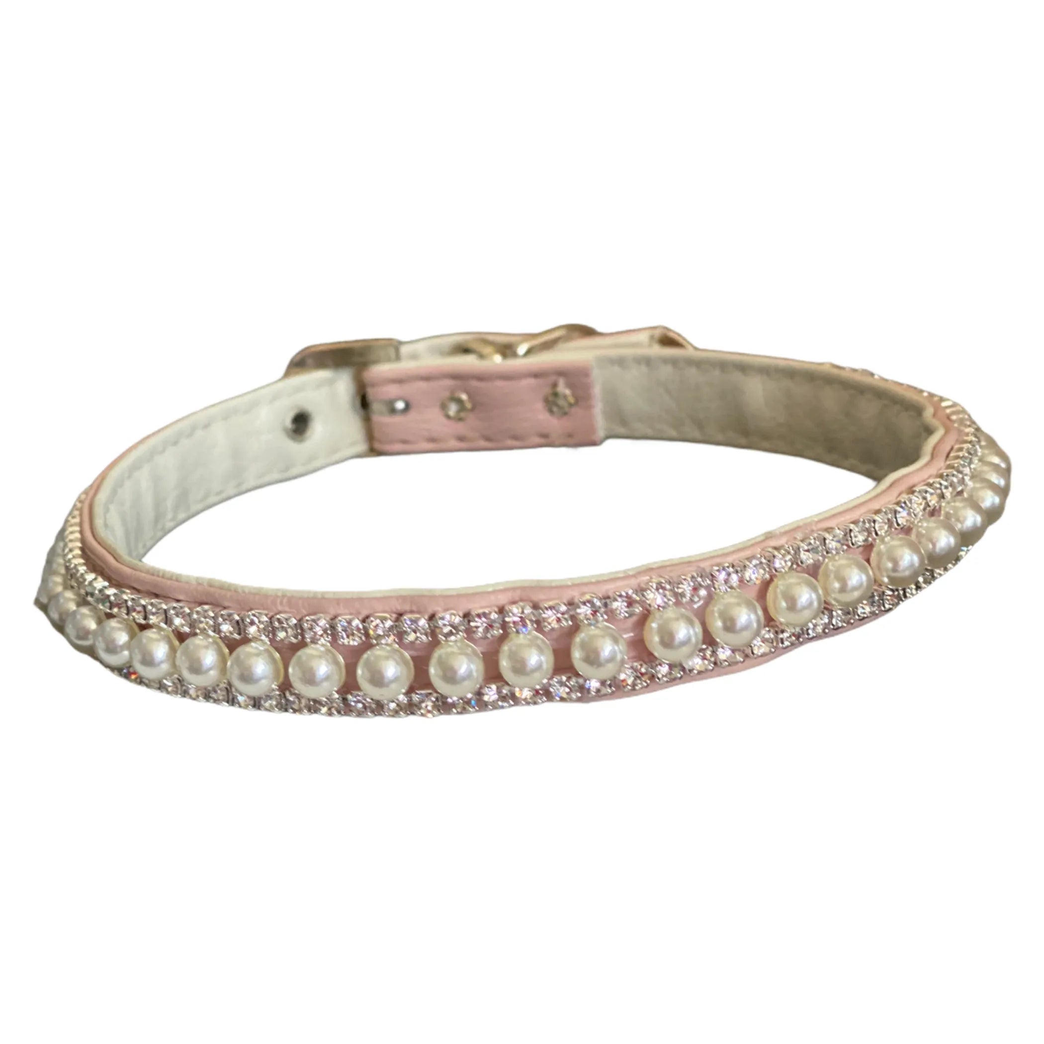 The Pretty in Pink | Pearl & Rhinestone Collar
