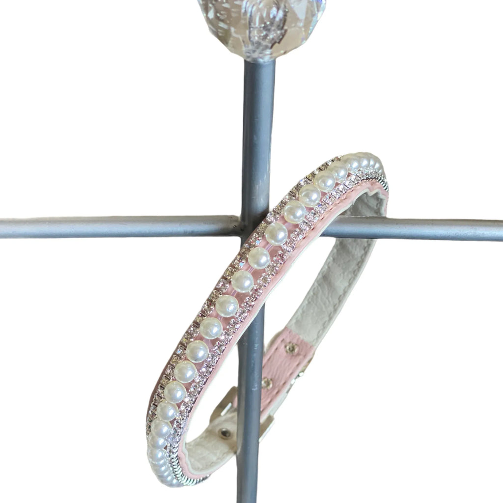 The Pretty in Pink | Pearl & Rhinestone Collar