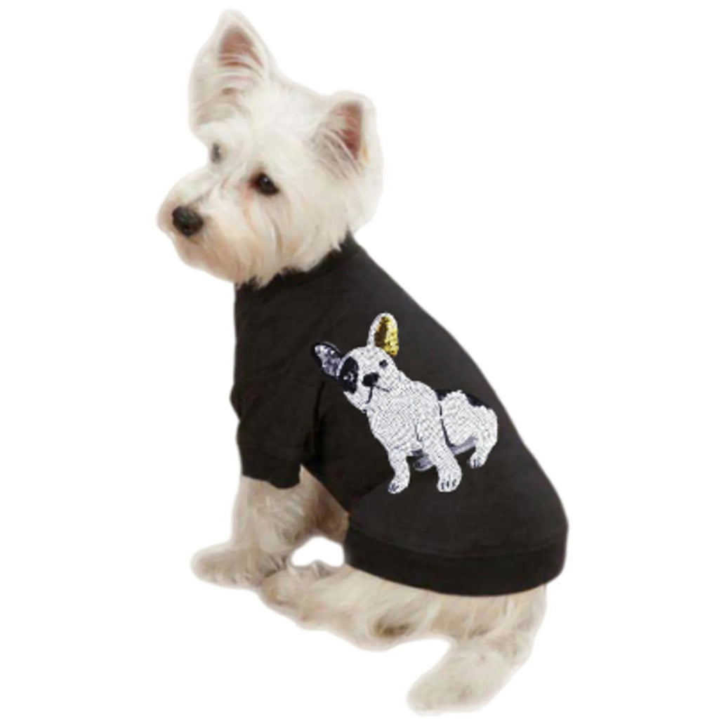 Frenchie Sequin Tee (2 Colors Available)