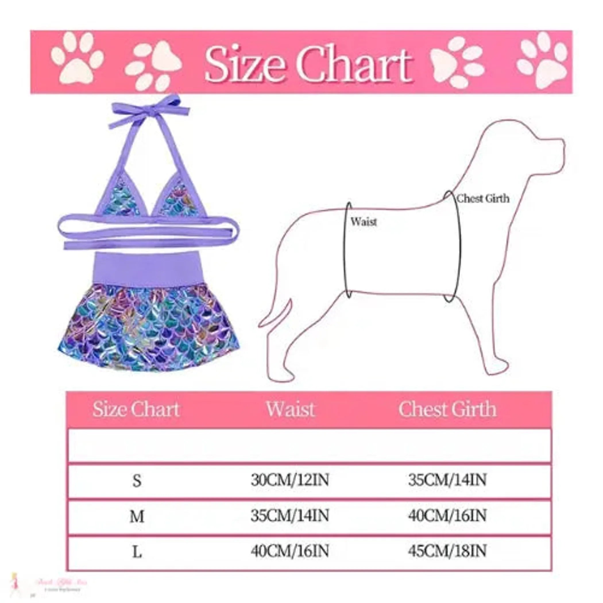 Mermaid Pet Bikini Set (2 Colors Available)