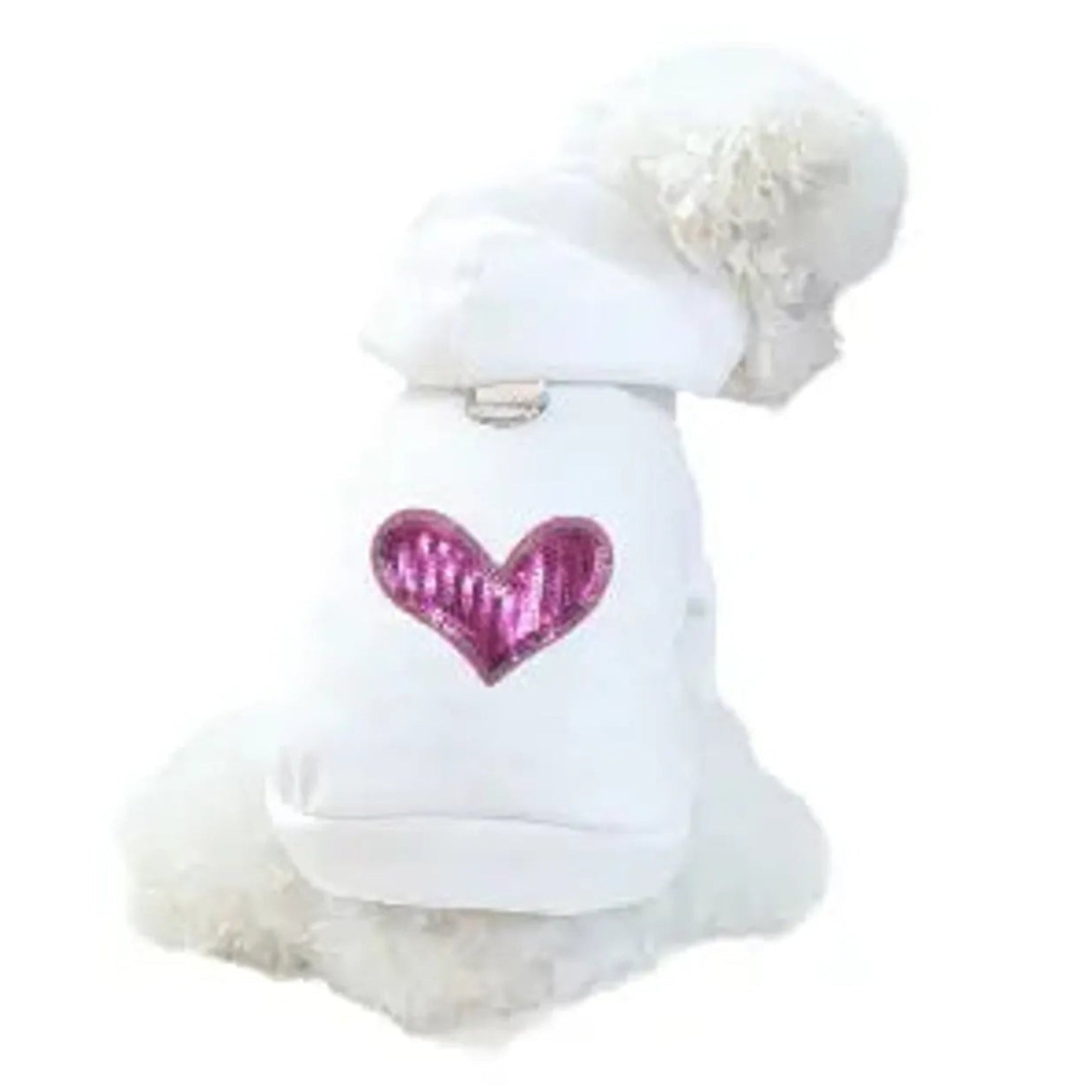 Sequin Heart Lightweight Pet Hoodie