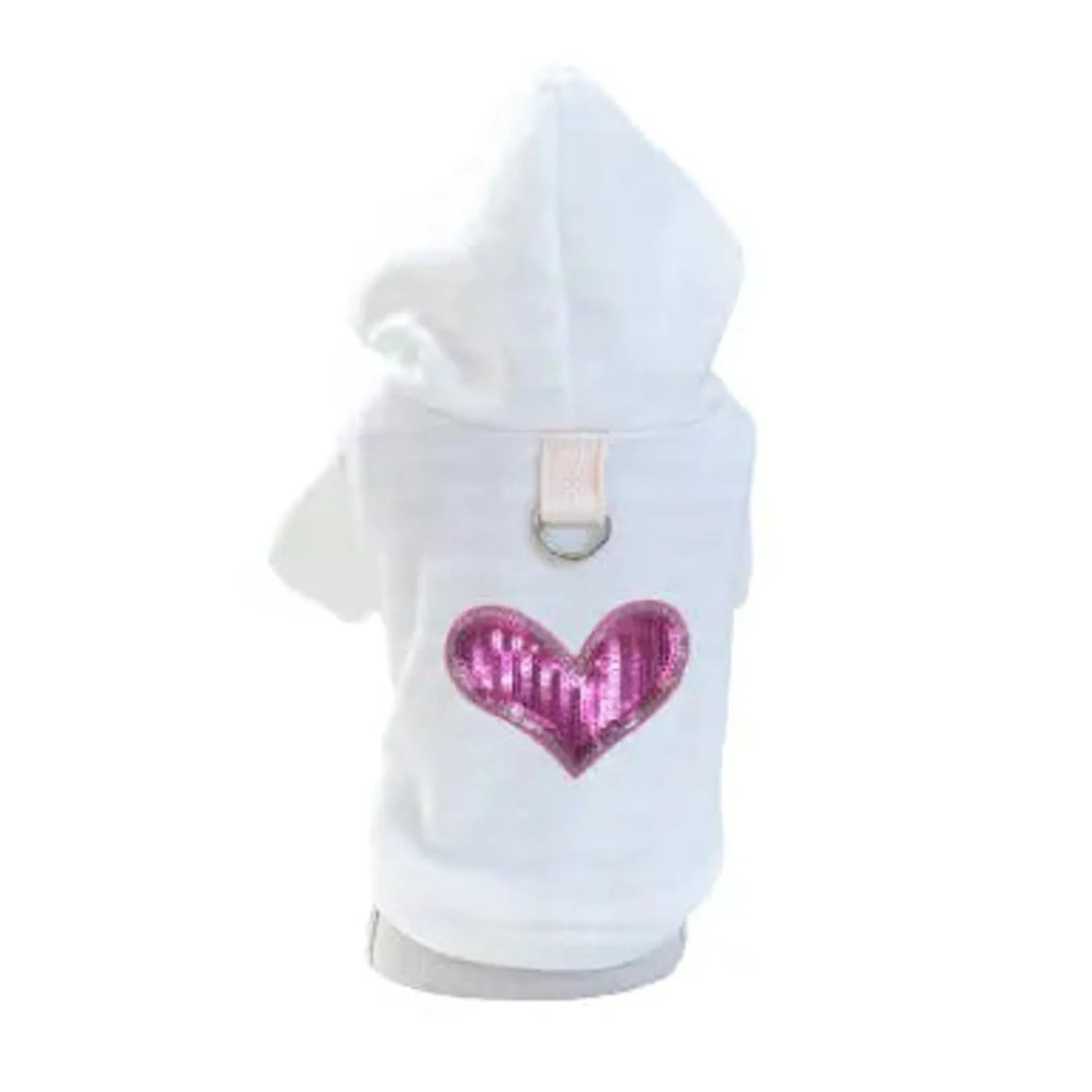 Sequin Heart Lightweight Pet Hoodie