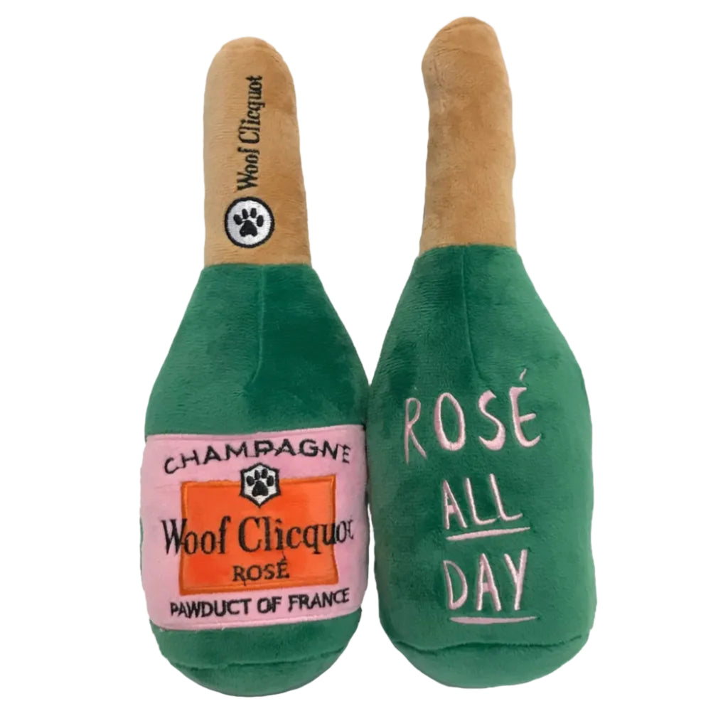 The Woof Clicquot Rosé Plush Collection