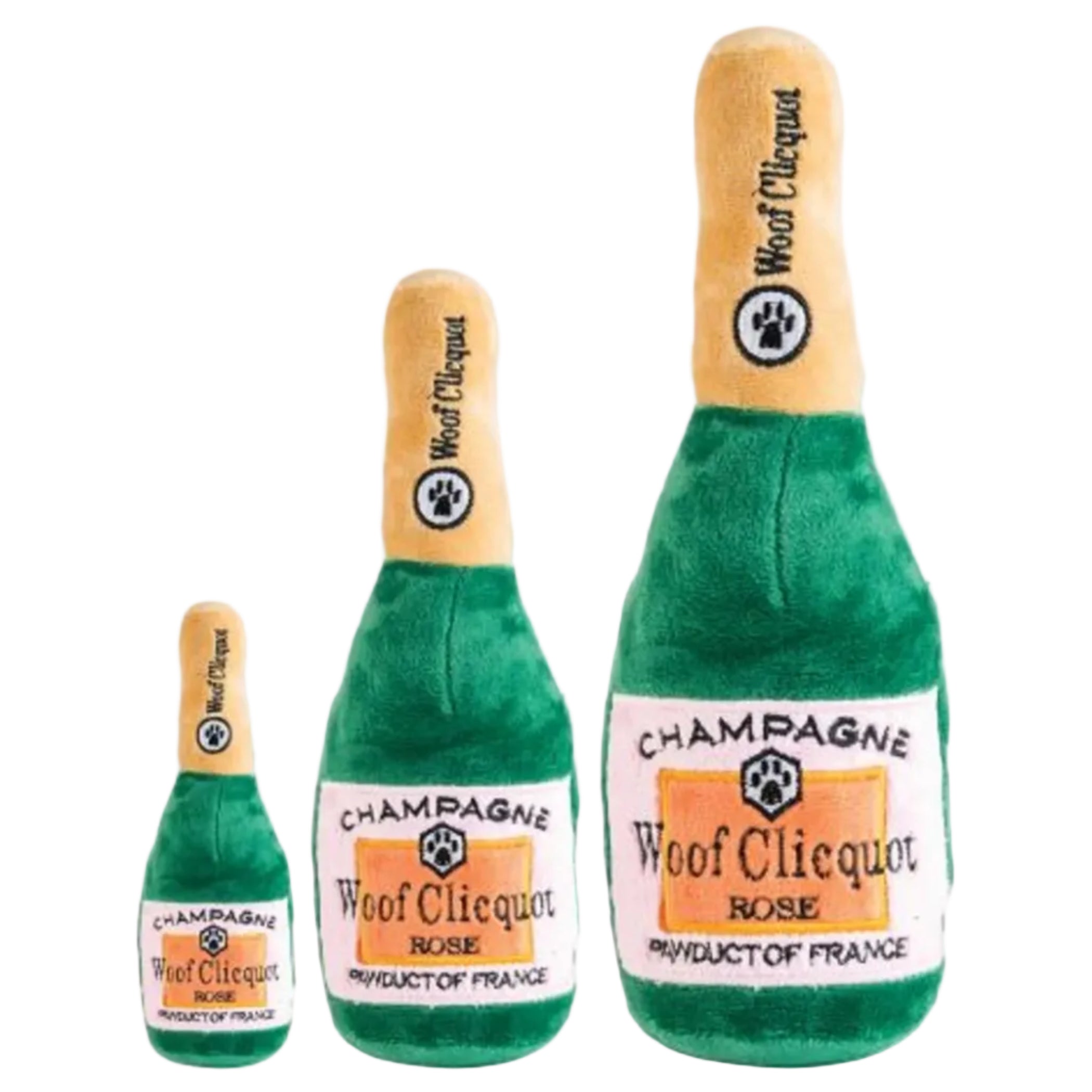 The Woof Clicquot Rosé Plush Collection