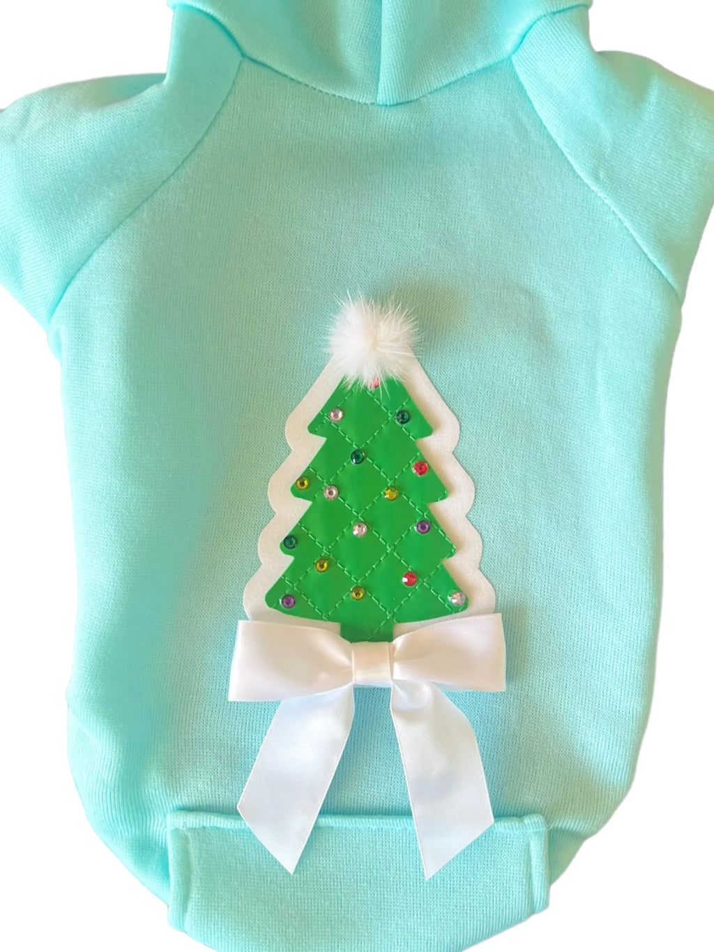 Quilted Christmas Tree Pet Hoodie