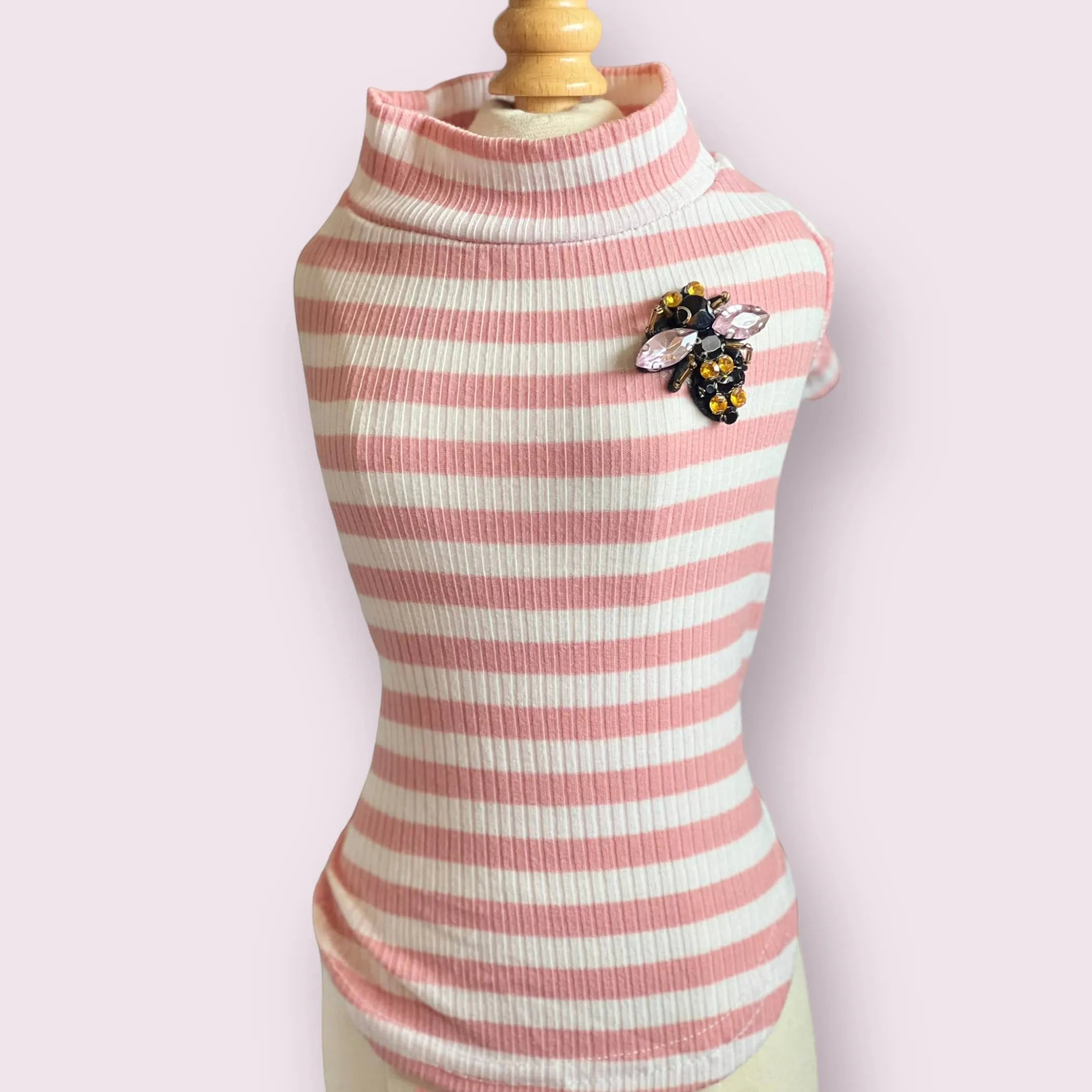 Dazzling Bee Stripe Turtleneck – Pet Sweater