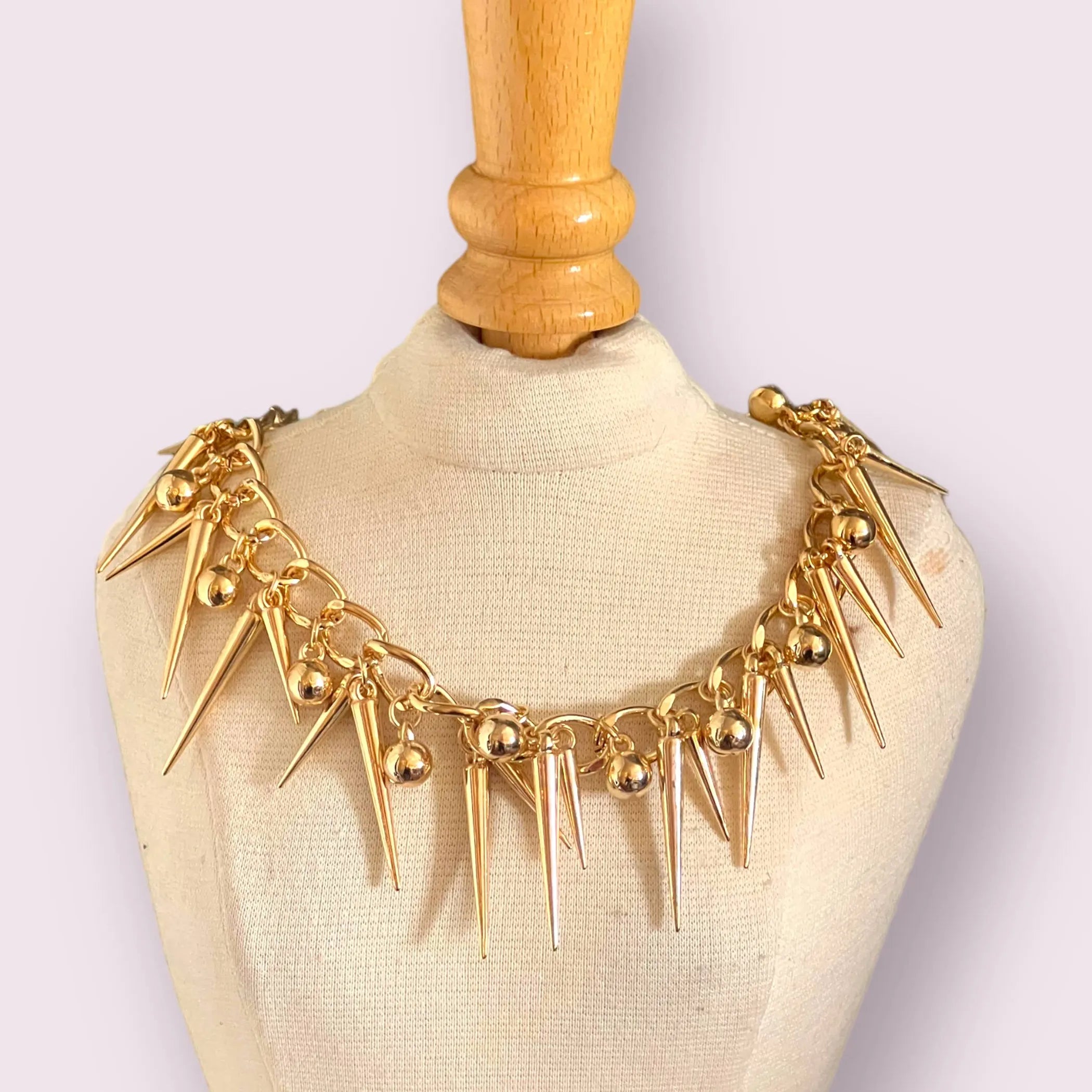Spikey Stud Chain | Pet Necklace