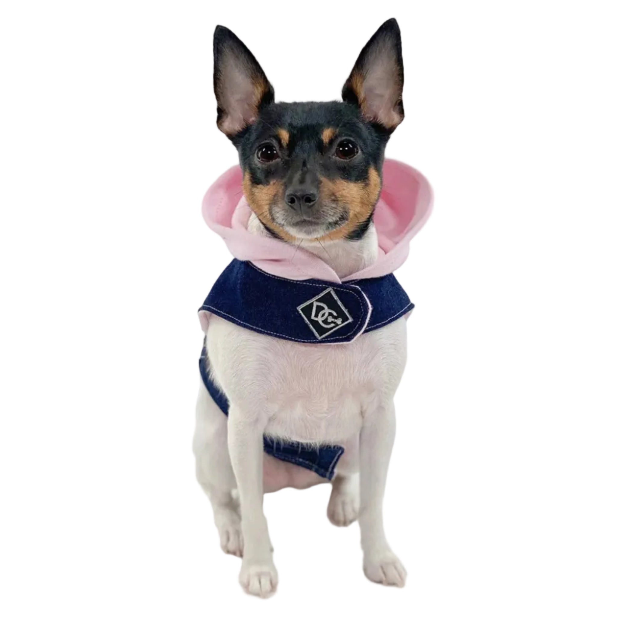Denim Hoodie "Love" Harness Vest