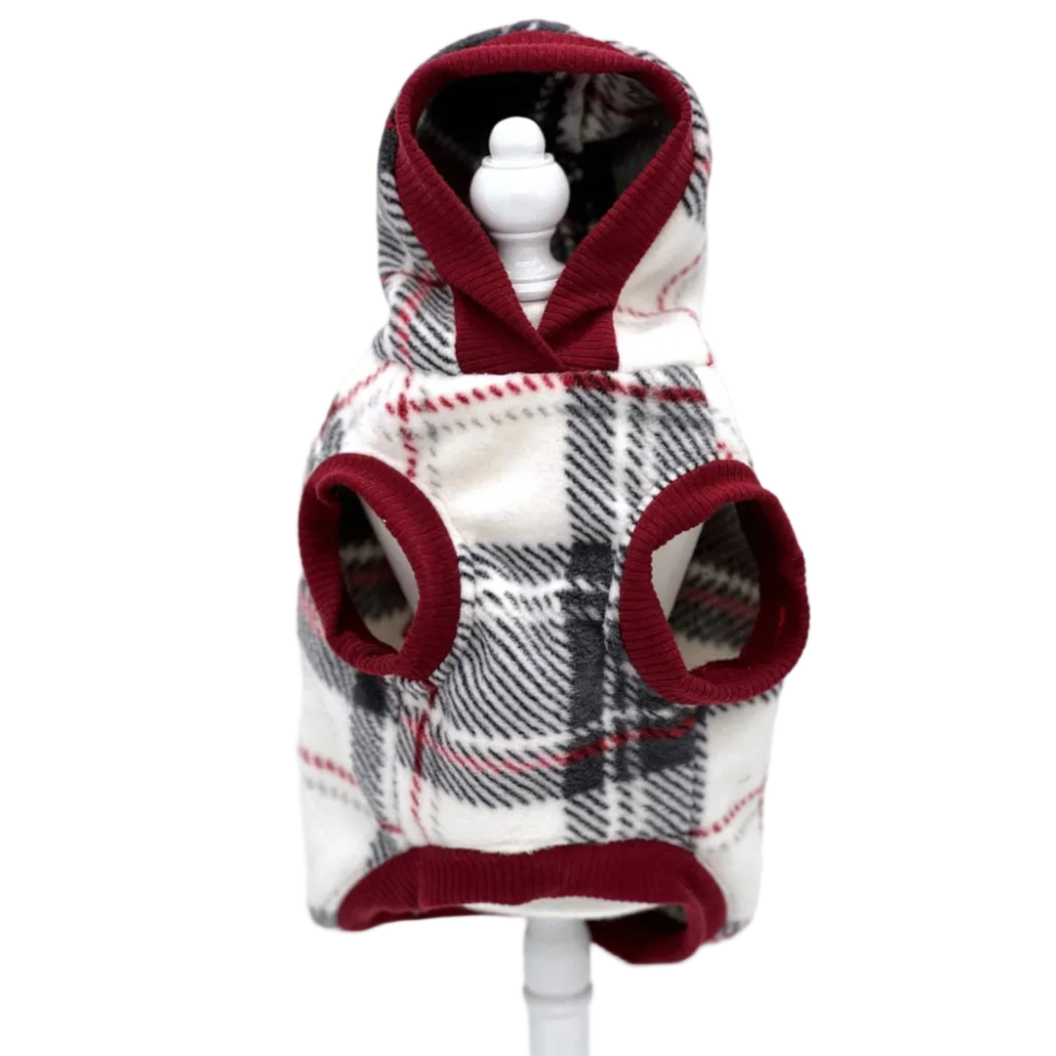 "Snowy Roads" Luxe Fleece Blanket Hoodie in Lodge Plaid