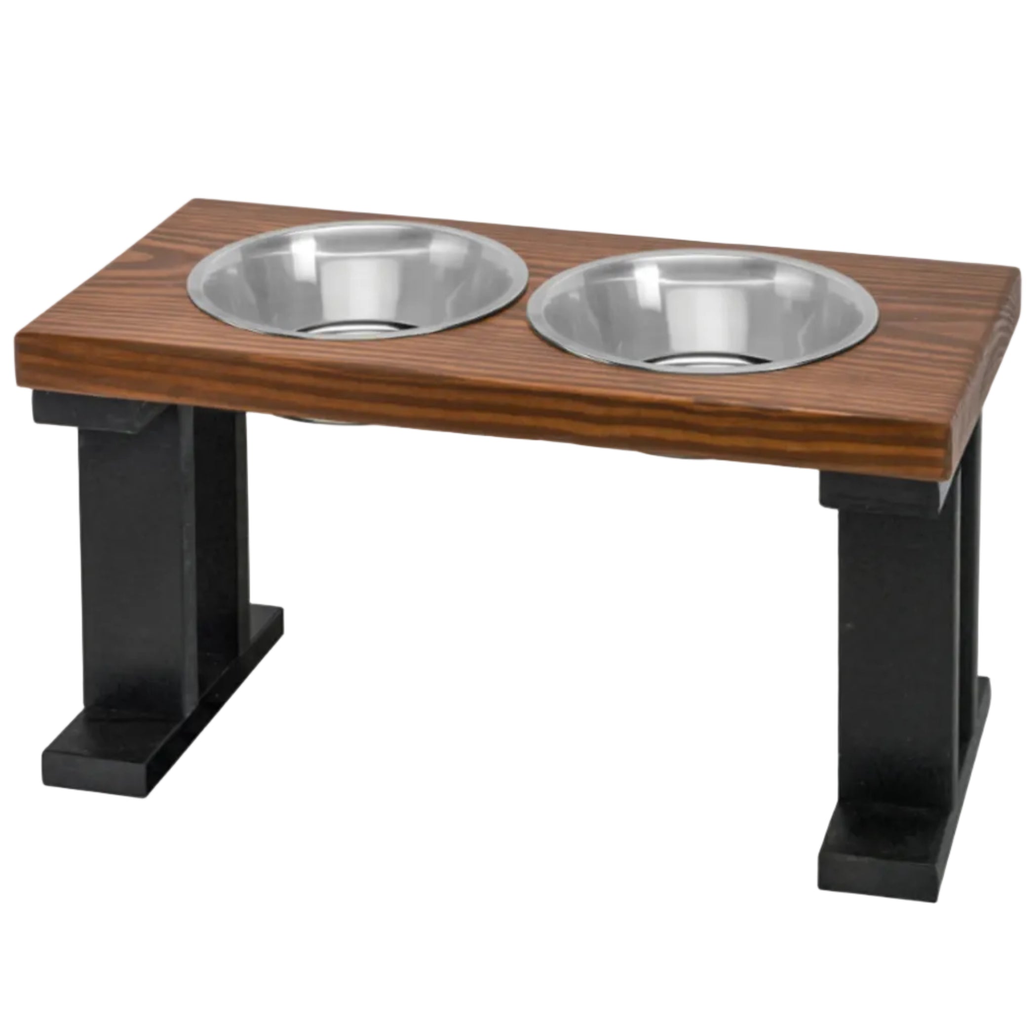 The Farmhouse Twin-Bowl Elevated Feeder (6 Colors, 3 Sizes Available)