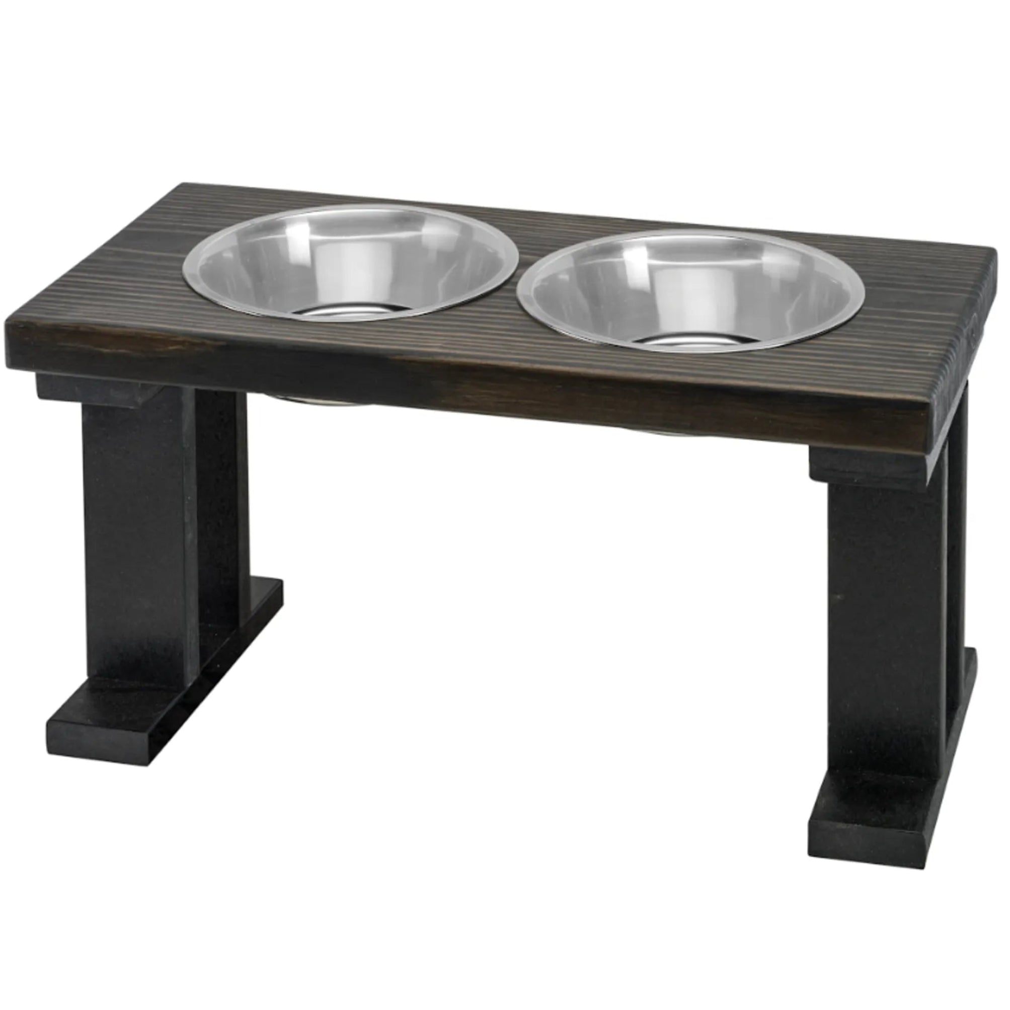 The Farmhouse Twin-Bowl Elevated Feeder (6 Colors, 3 Sizes Available)
