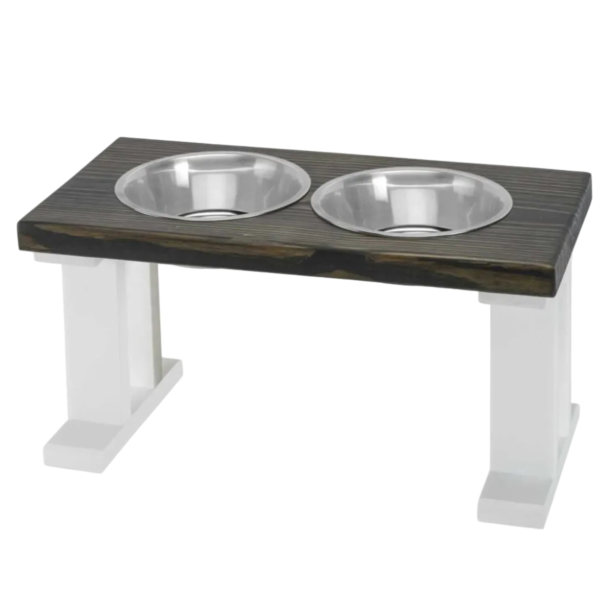 The Farmhouse Twin-Bowl Elevated Feeder (6 Colors, 3 Sizes Available)