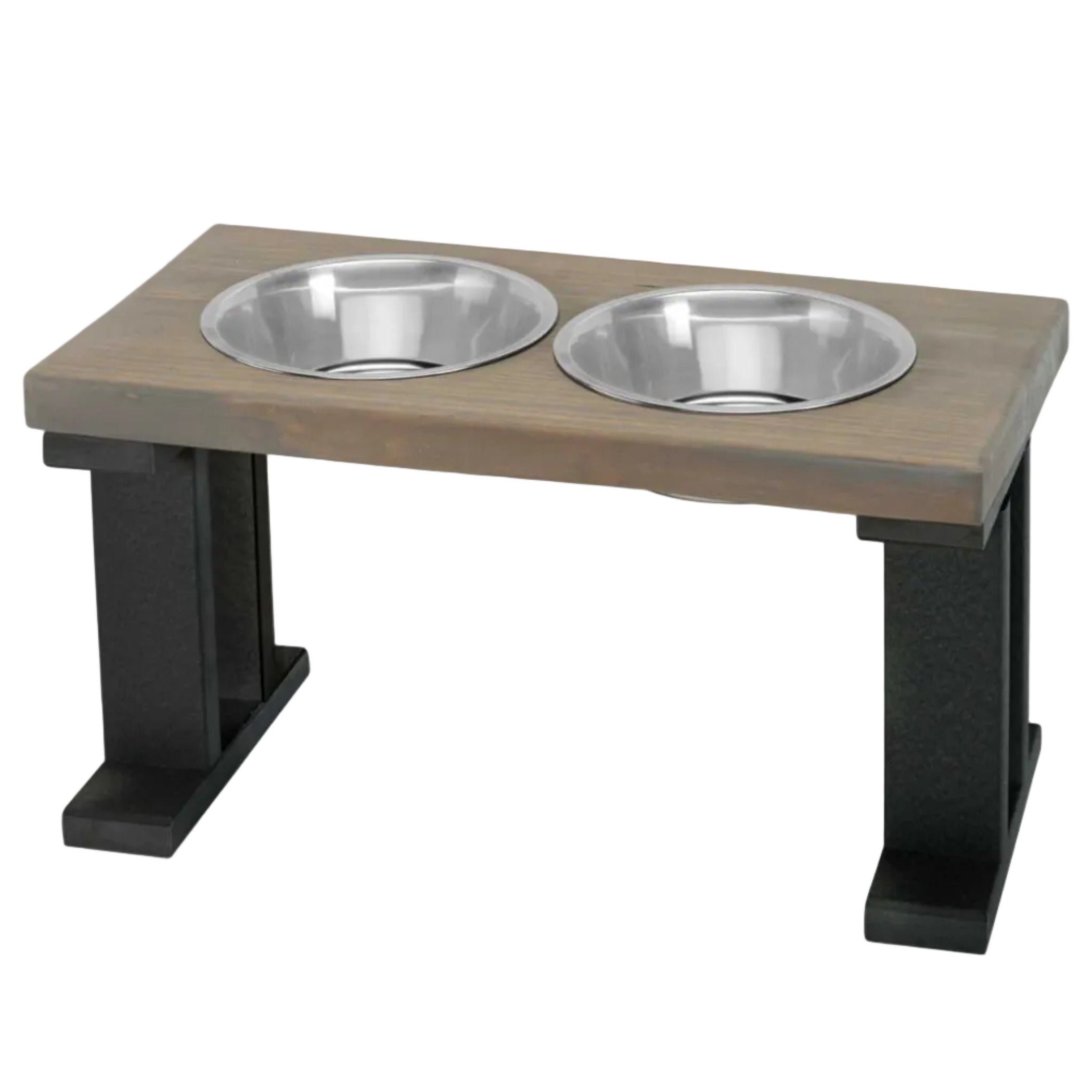 The Farmhouse Twin-Bowl Elevated Feeder (6 Colors, 3 Sizes Available)