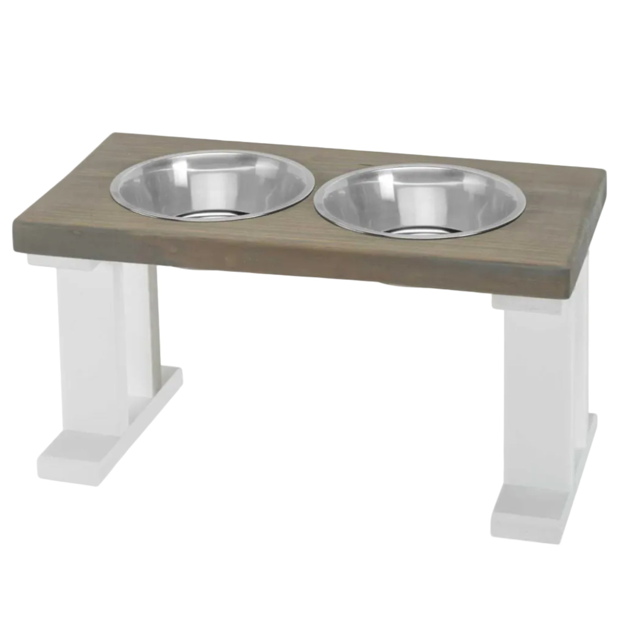 The Farmhouse Twin-Bowl Elevated Feeder (6 Colors, 3 Sizes Available)