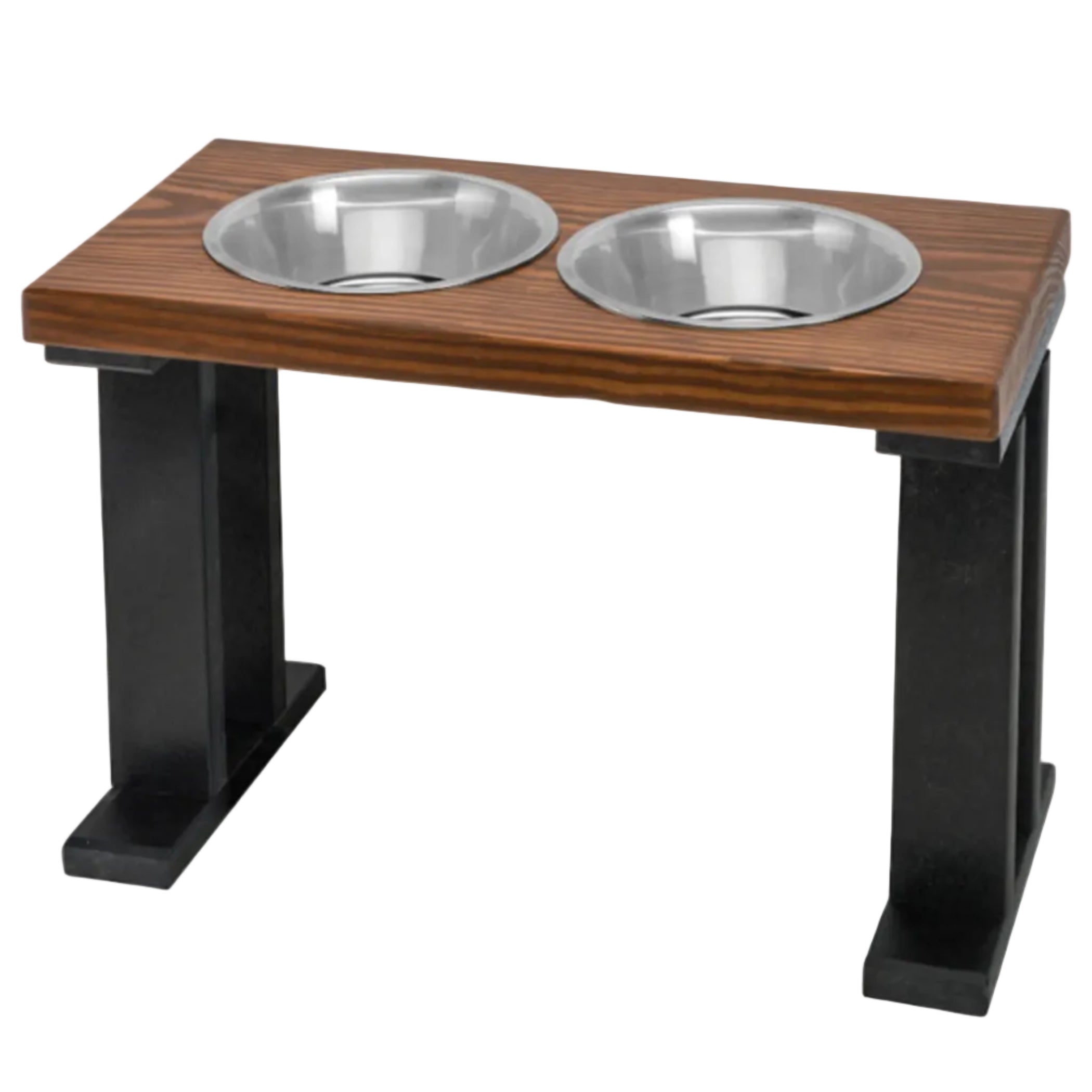 The Farmhouse Twin-Bowl Elevated Feeder (6 Colors, 3 Sizes Available)