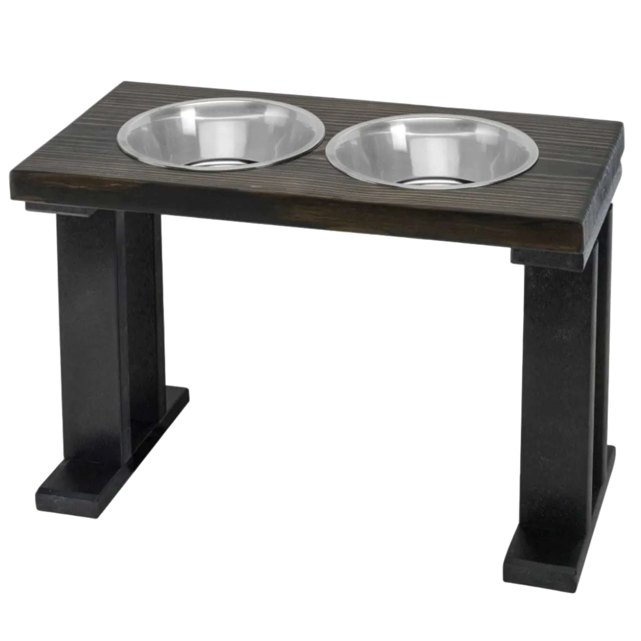 The Farmhouse Twin-Bowl Elevated Feeder (6 Colors, 3 Sizes Available)