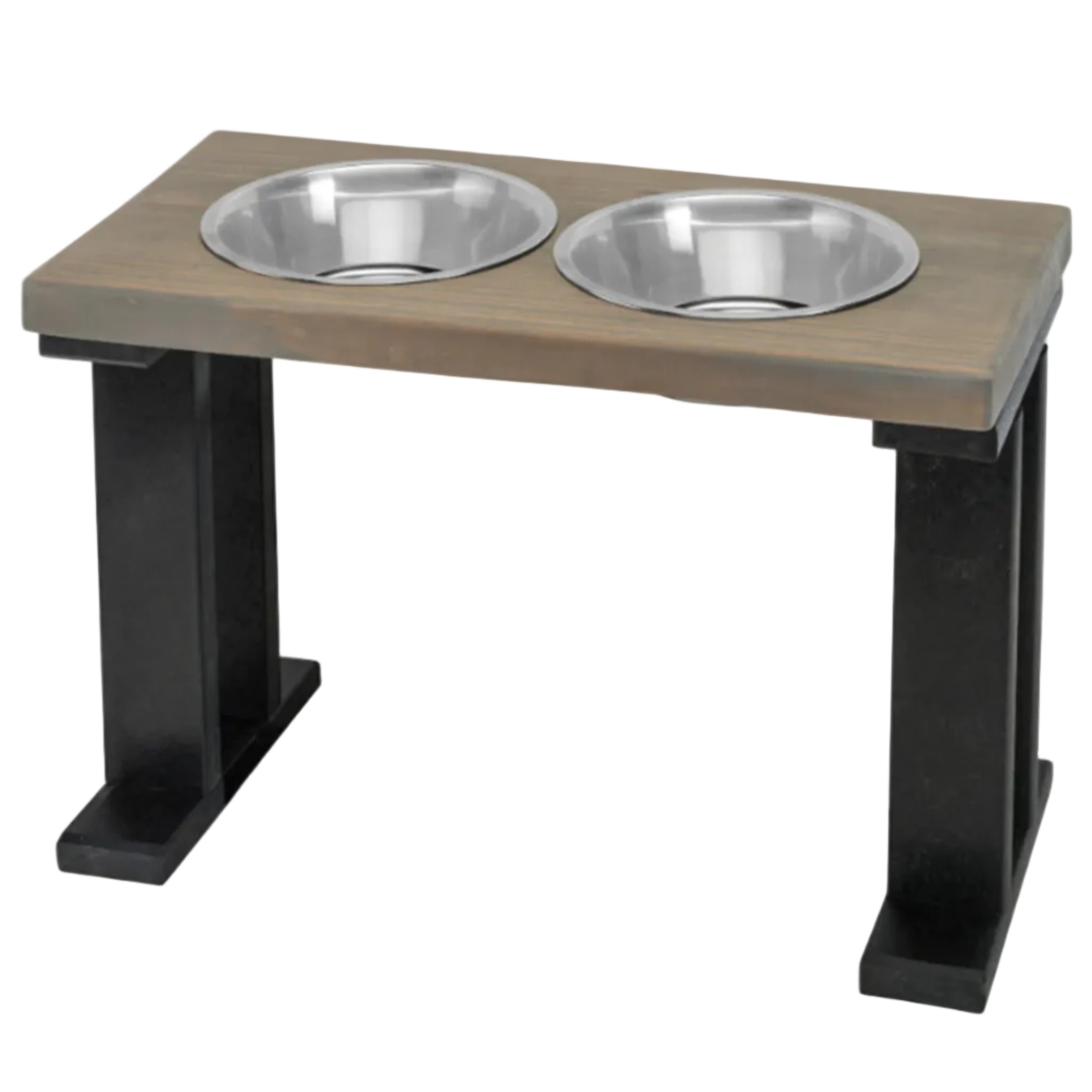 The Farmhouse Twin-Bowl Elevated Feeder (6 Colors, 3 Sizes Available)