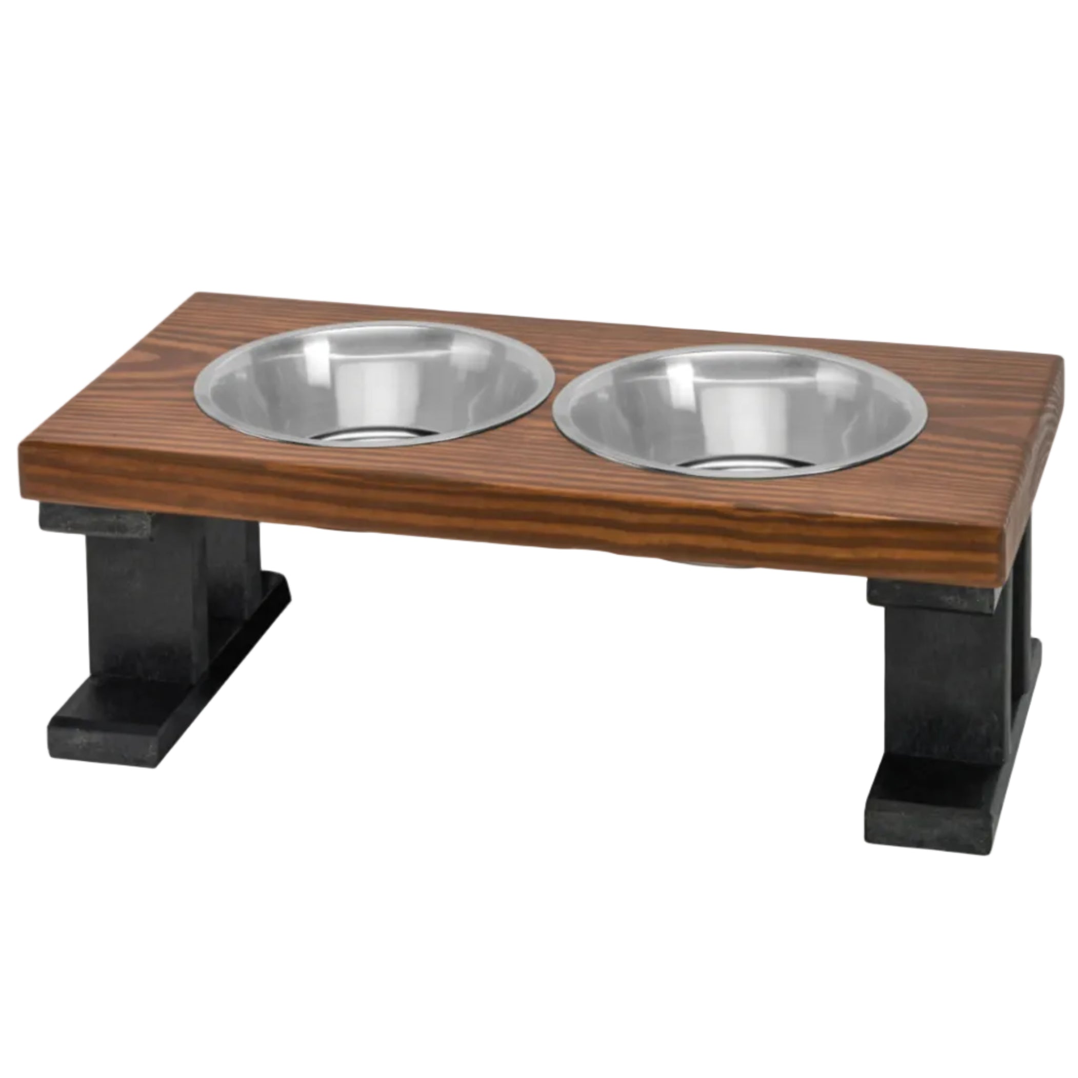 The Farmhouse Twin-Bowl Elevated Feeder (6 Colors, 3 Sizes Available)