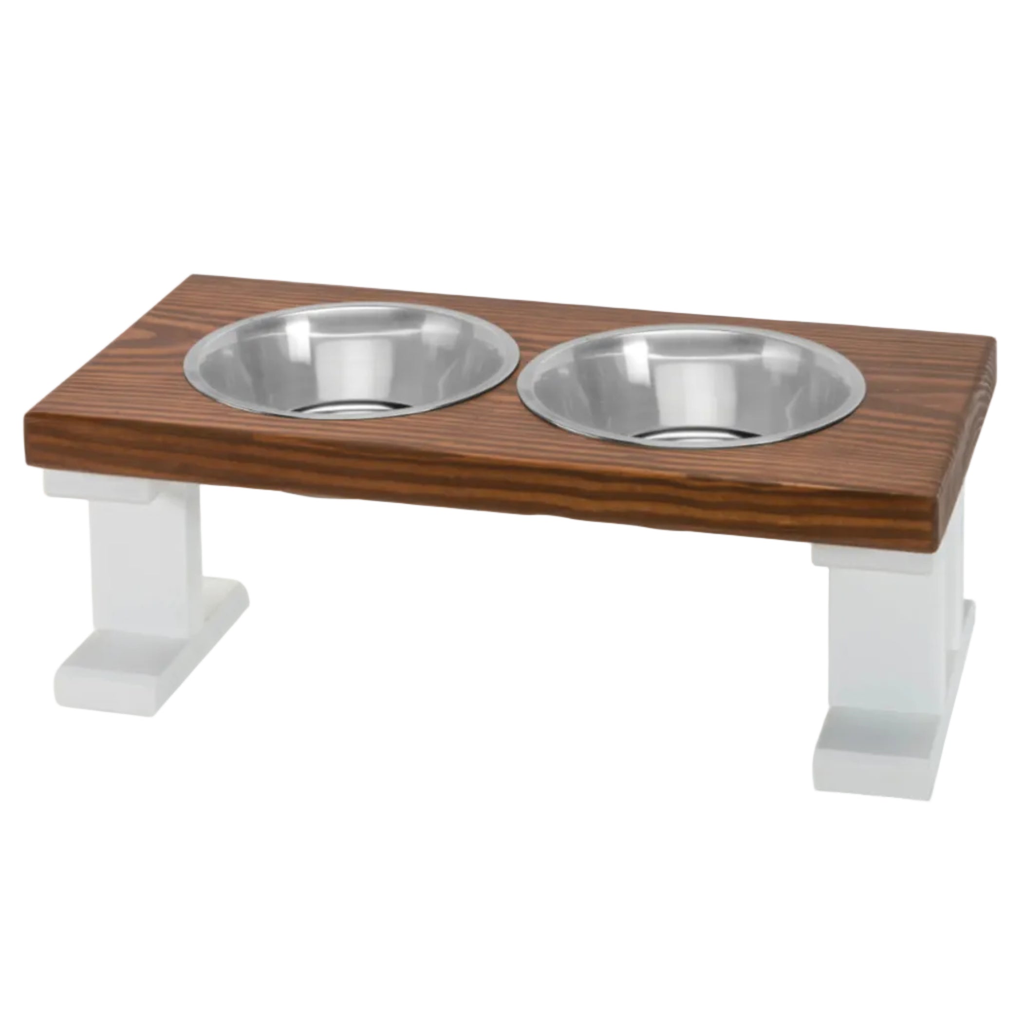 The Farmhouse Twin-Bowl Elevated Feeder (6 Colors, 3 Sizes Available)