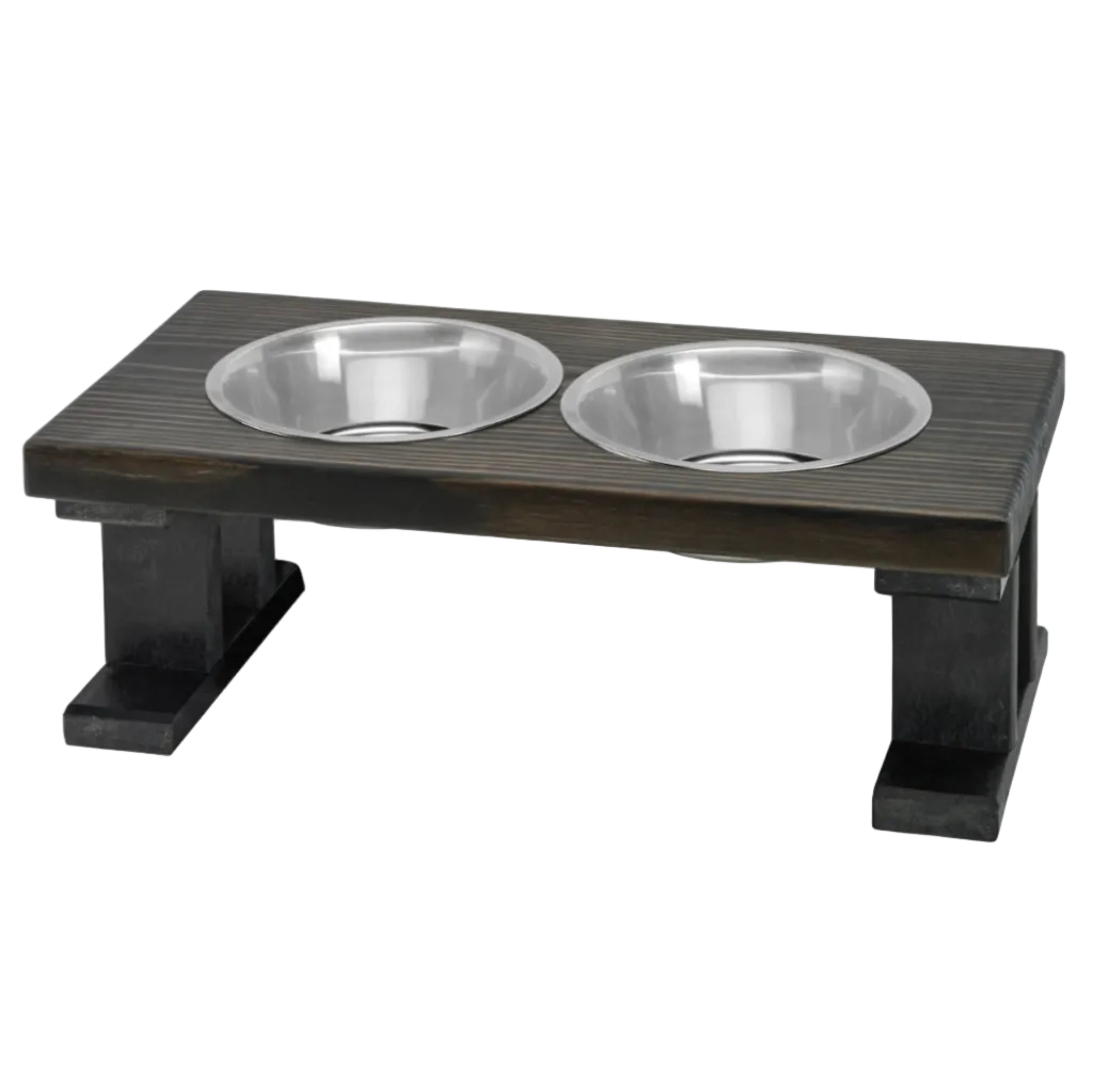 The Farmhouse Twin-Bowl Elevated Feeder (6 Colors, 3 Sizes Available)