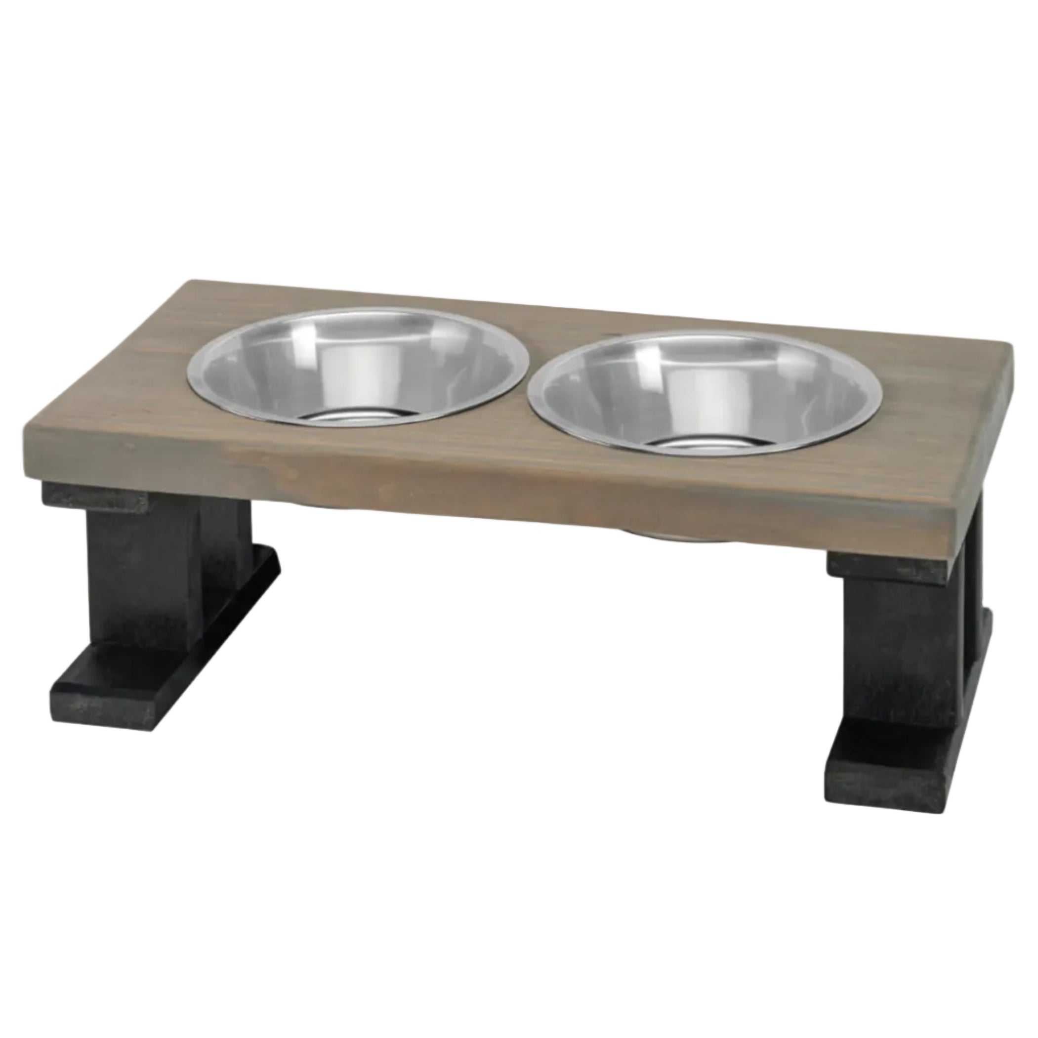 The Farmhouse Twin-Bowl Elevated Feeder (6 Colors, 3 Sizes Available)