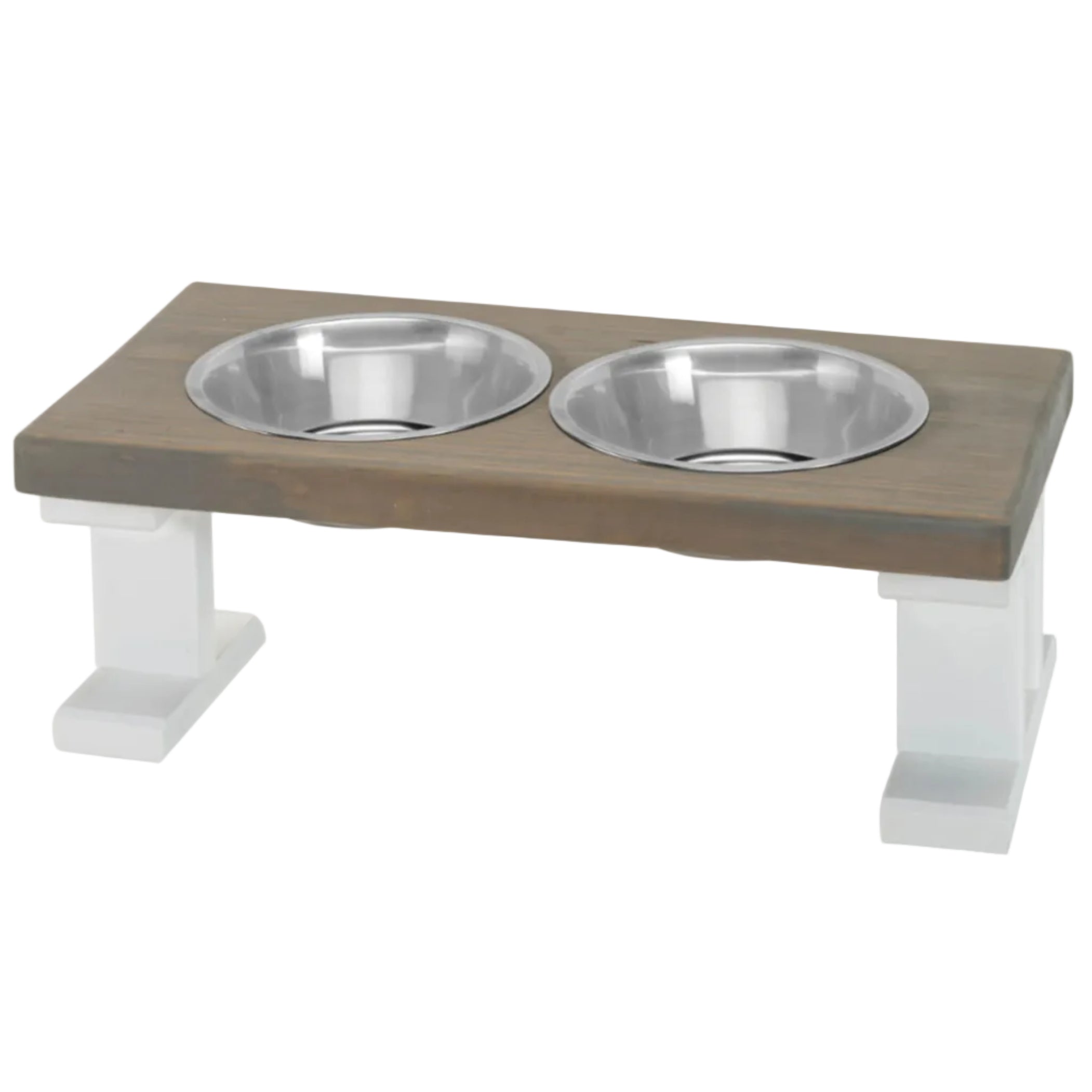The Farmhouse Twin-Bowl Elevated Feeder (6 Colors, 3 Sizes Available)