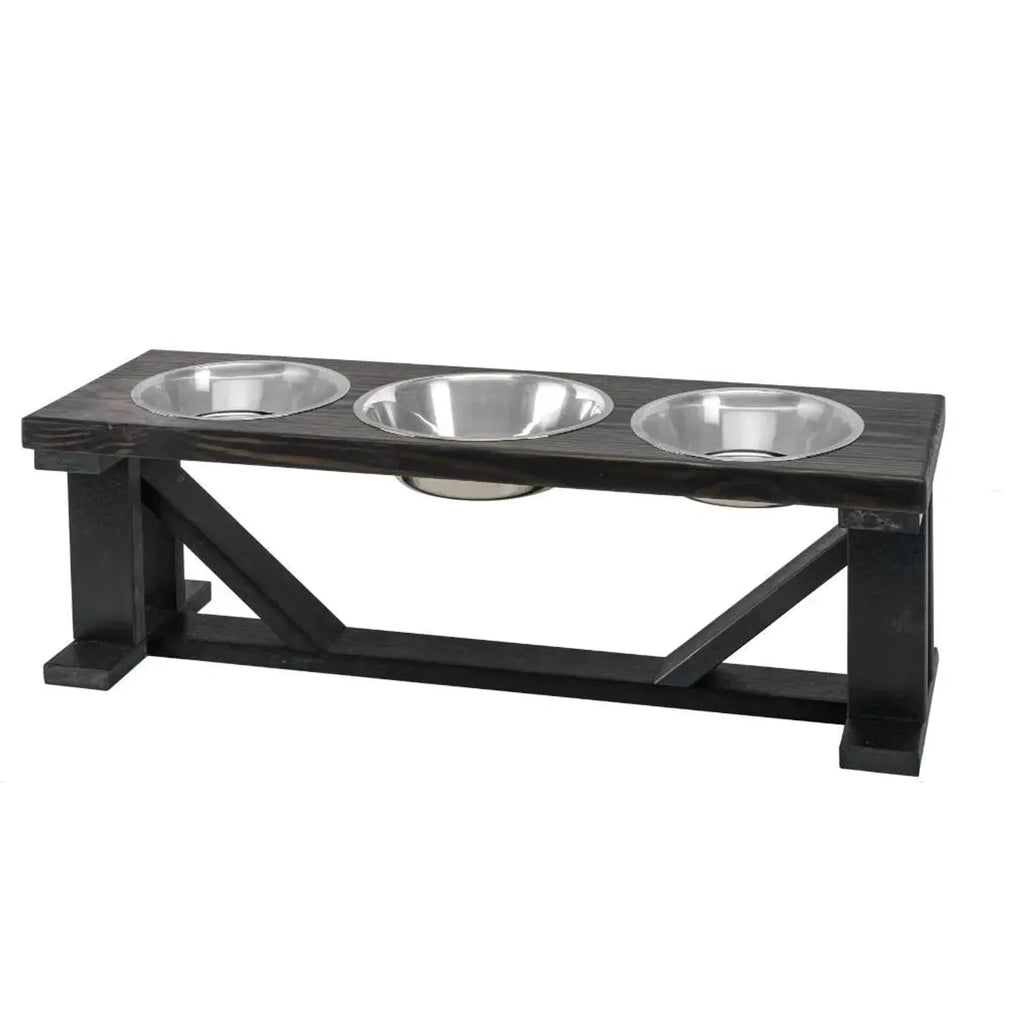 Farmhouse 3-Bowls | Elevated Pet  Bowls | Premium Pet Feeding Station (4 Colors Available)