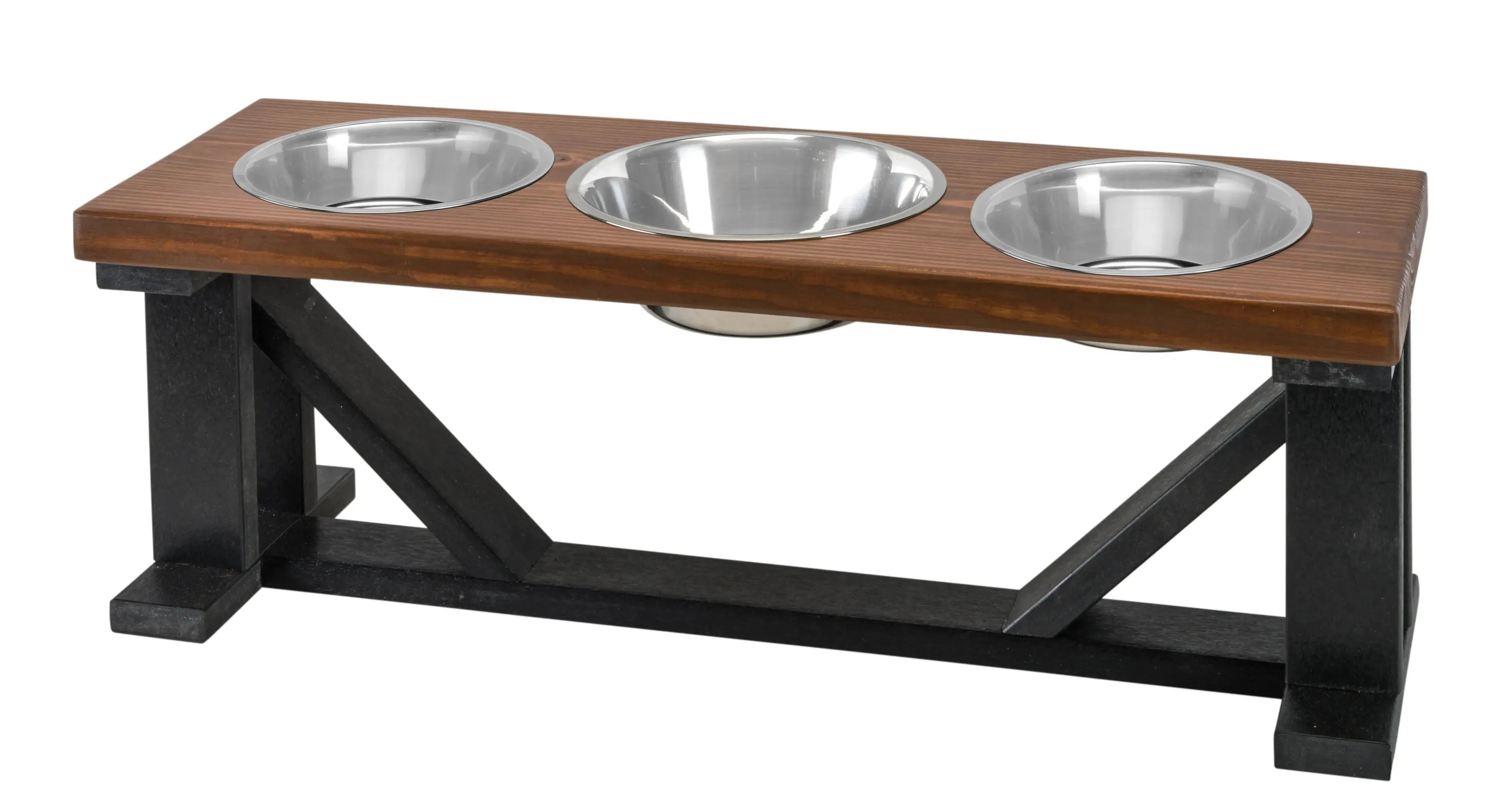 Farmhouse 3-Bowls | Elevated Pet  Bowls | Premium Pet Feeding Station (4 Colors Available)