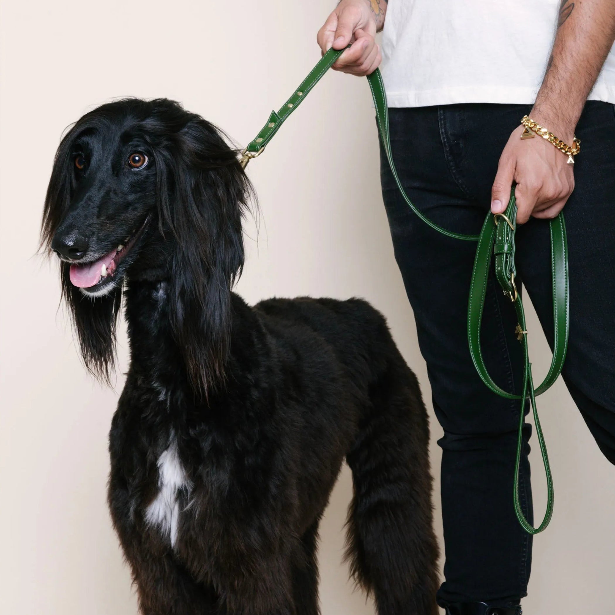 Olive Cactus Leather Leash