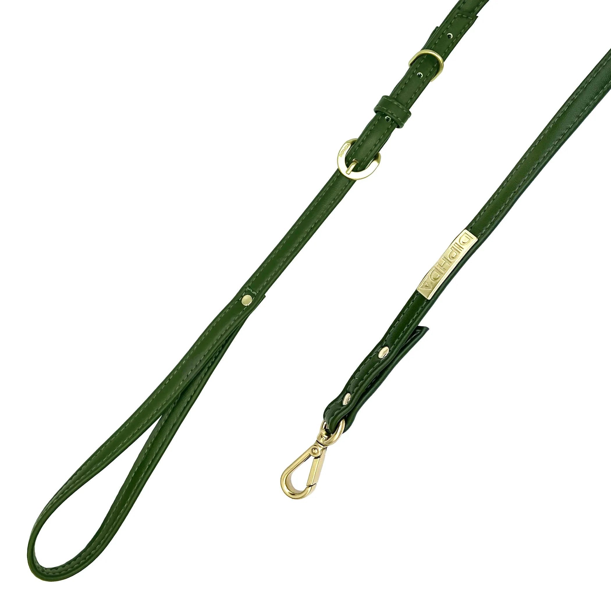 Olive Cactus Leather Leash