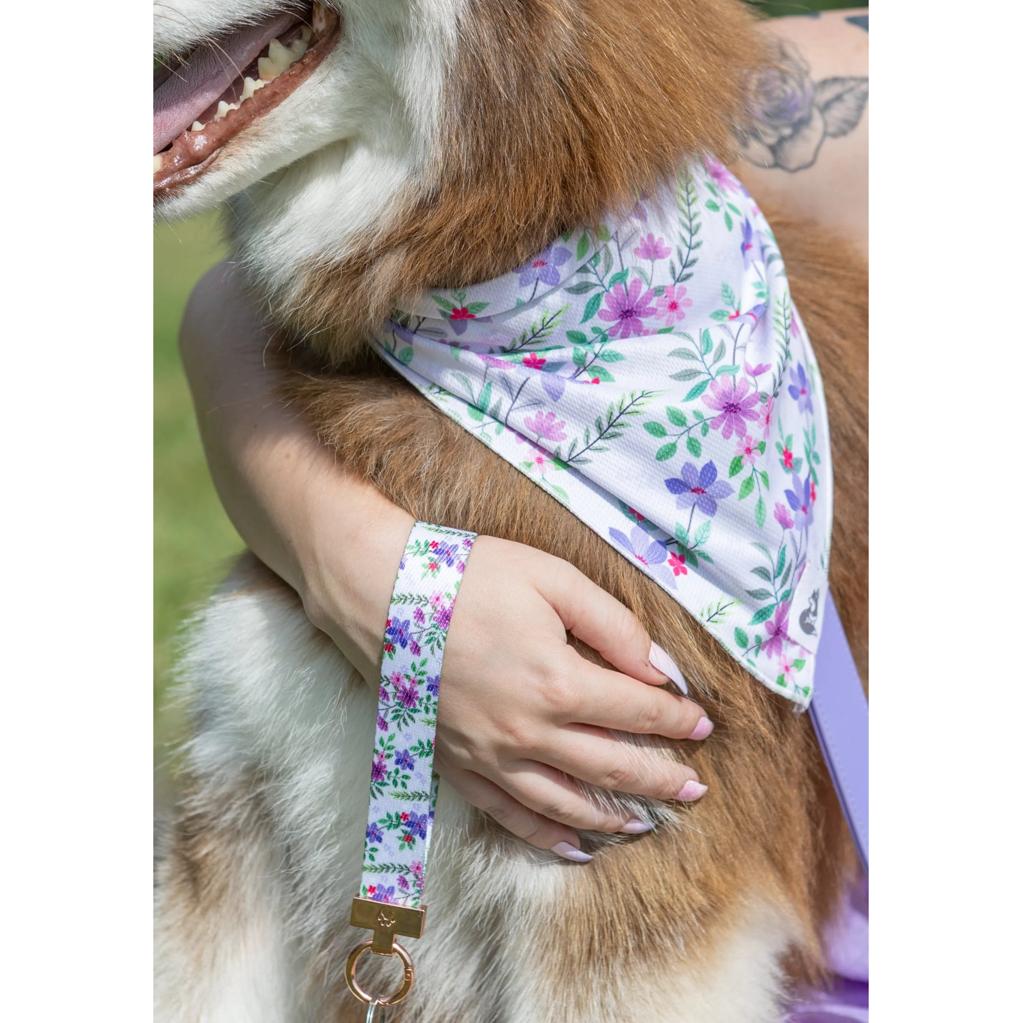 Wildflower Meadow Dog Bandana & Matching Keychain