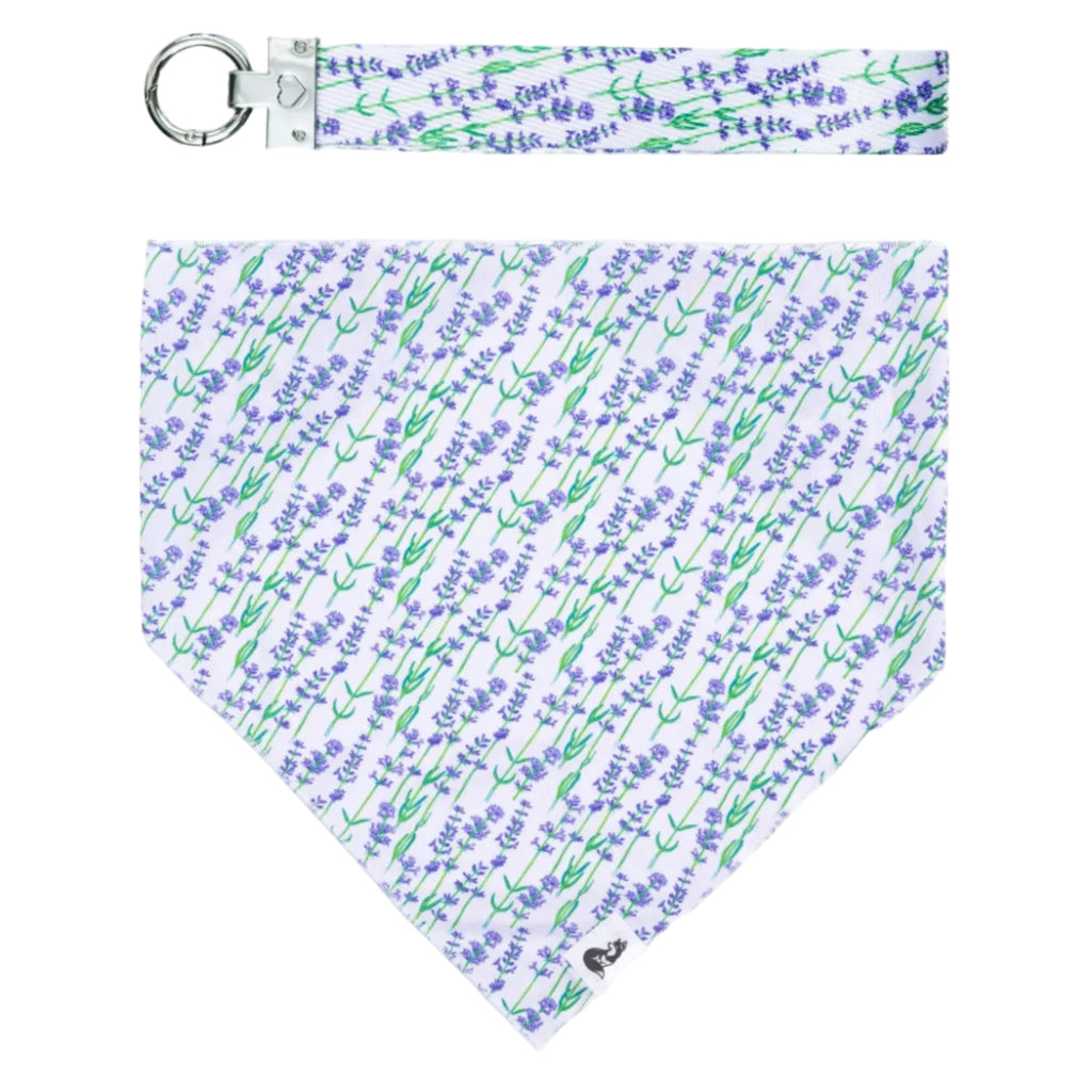 Lavender Blooms Dog Bandana & Matching Keychain