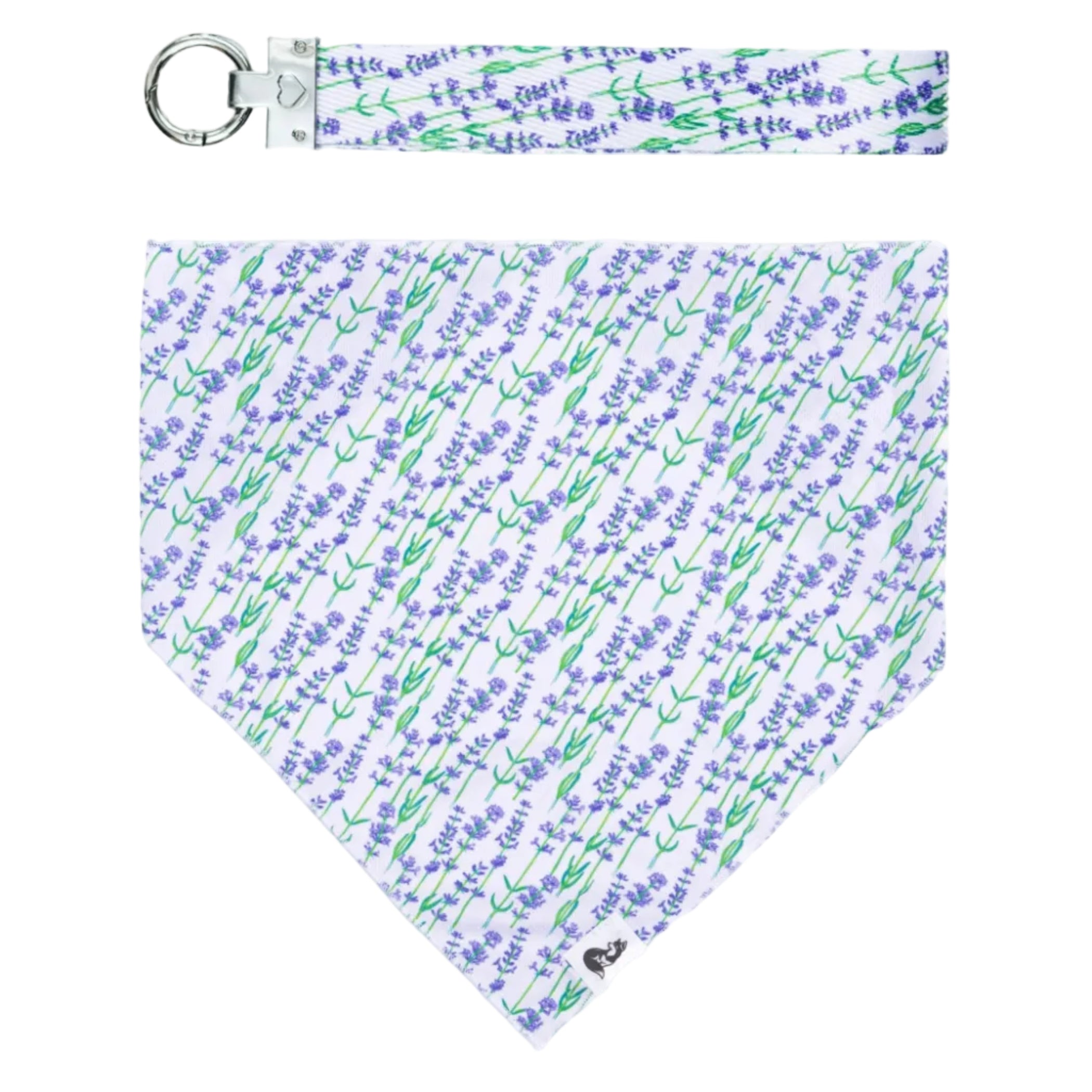 Lavender Blooms Dog Bandana & Matching Keychain