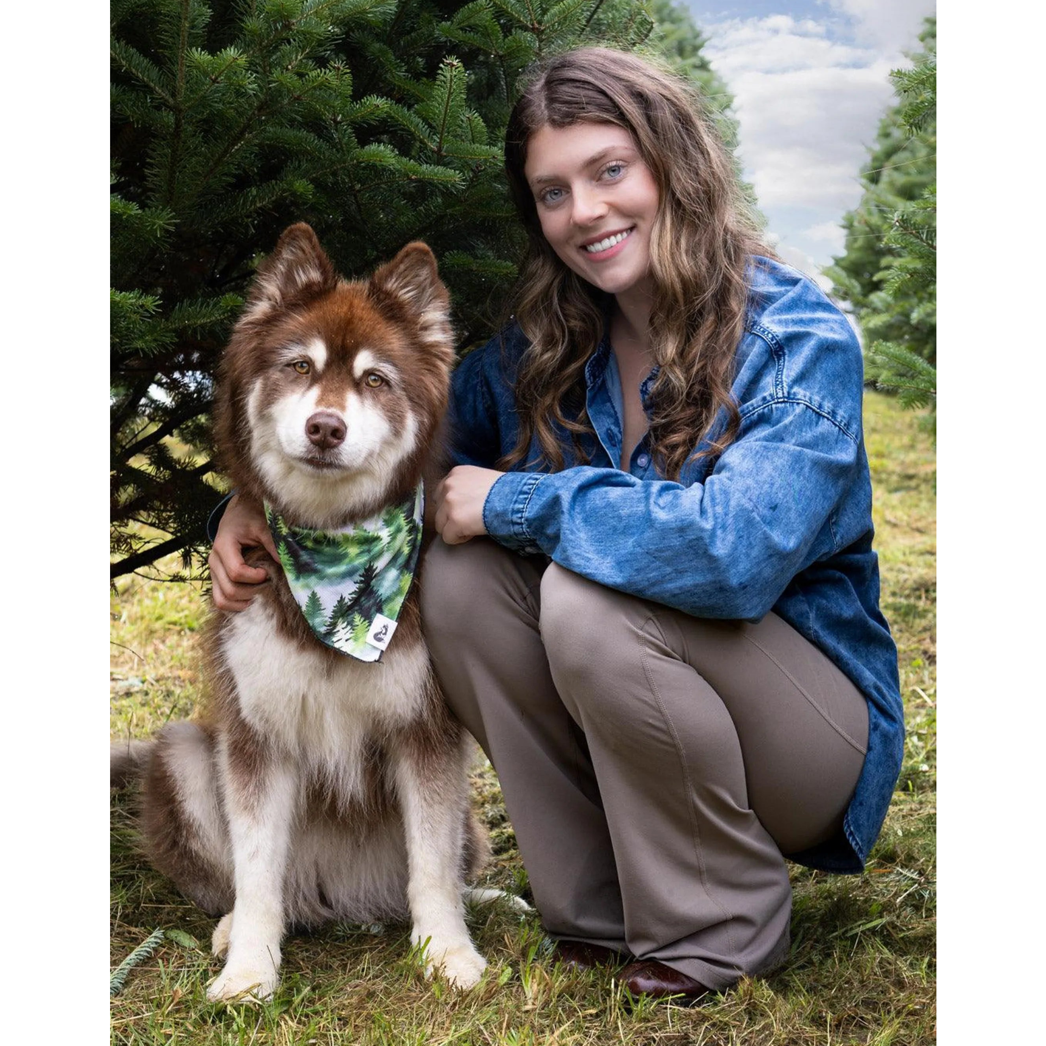 Evergreen Explorer Dog Bandana & Matching Keychain