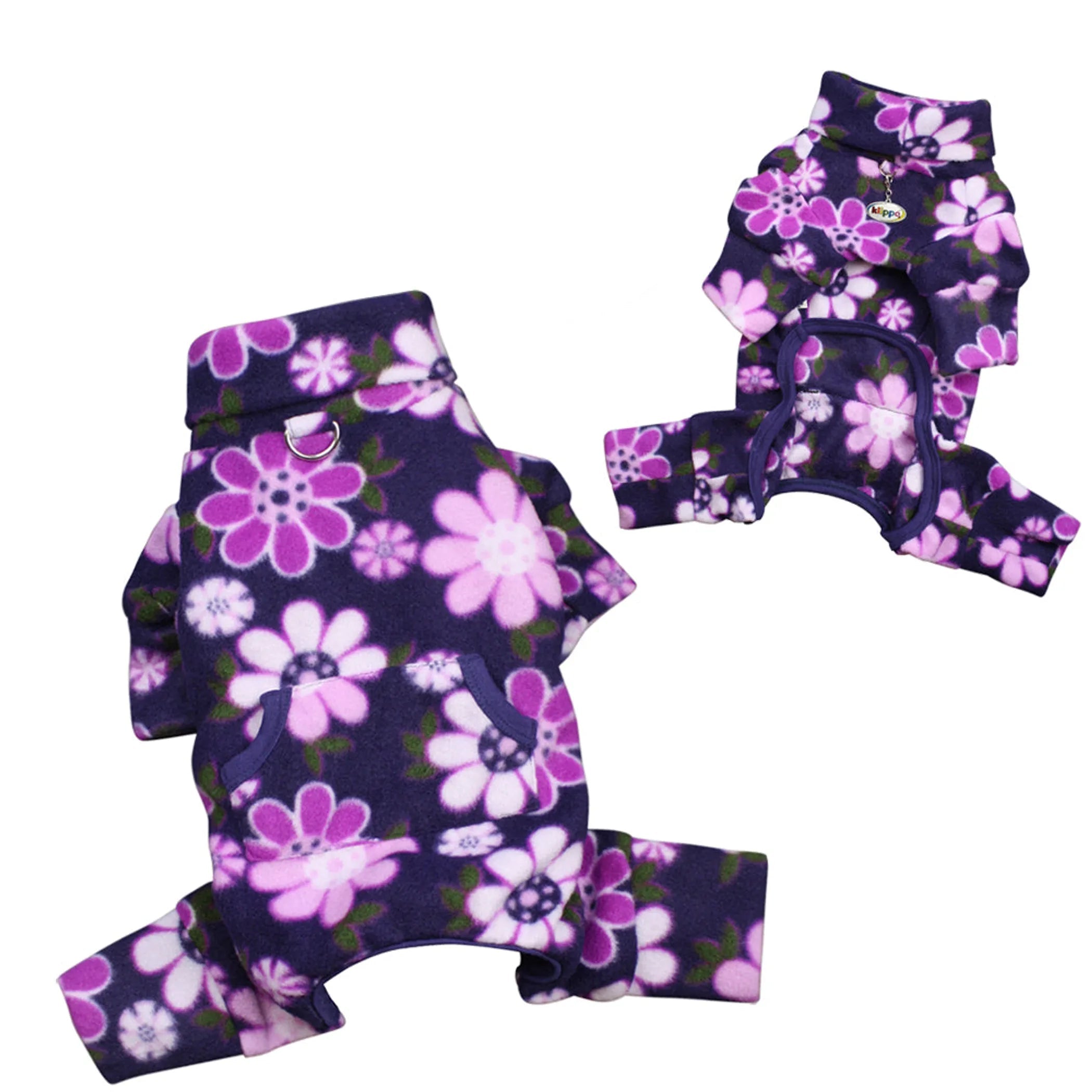 Midnight Garden Fleece Turtleneck Pajamas