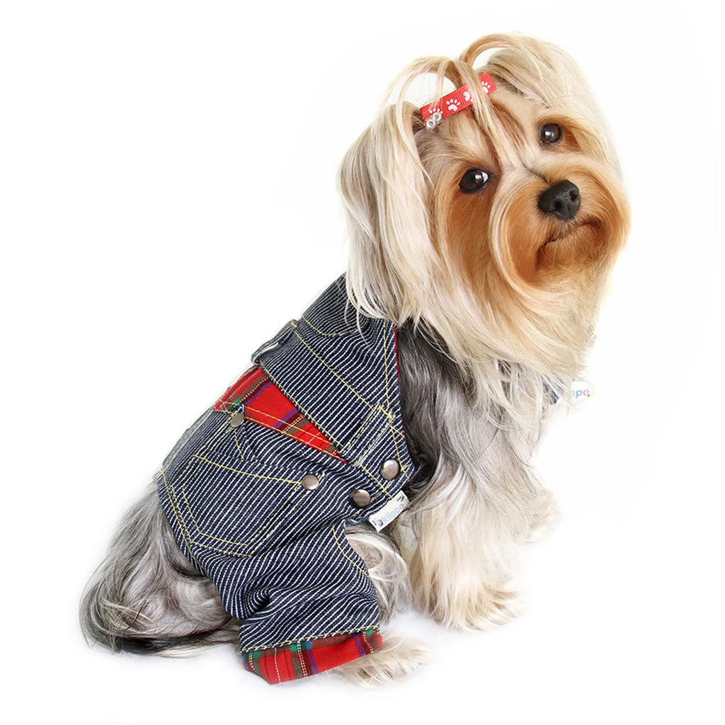 Adorable Stripy Denim Overalls