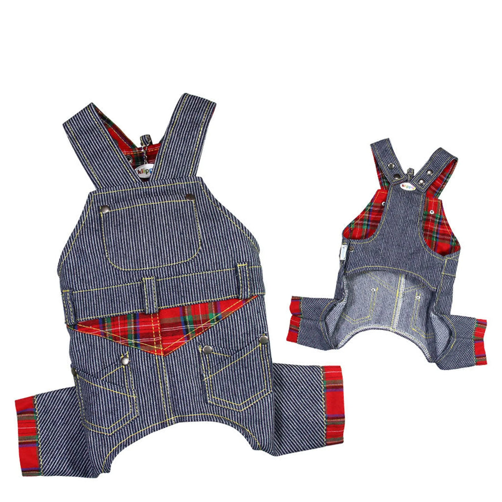 Adorable Stripy Denim Overalls