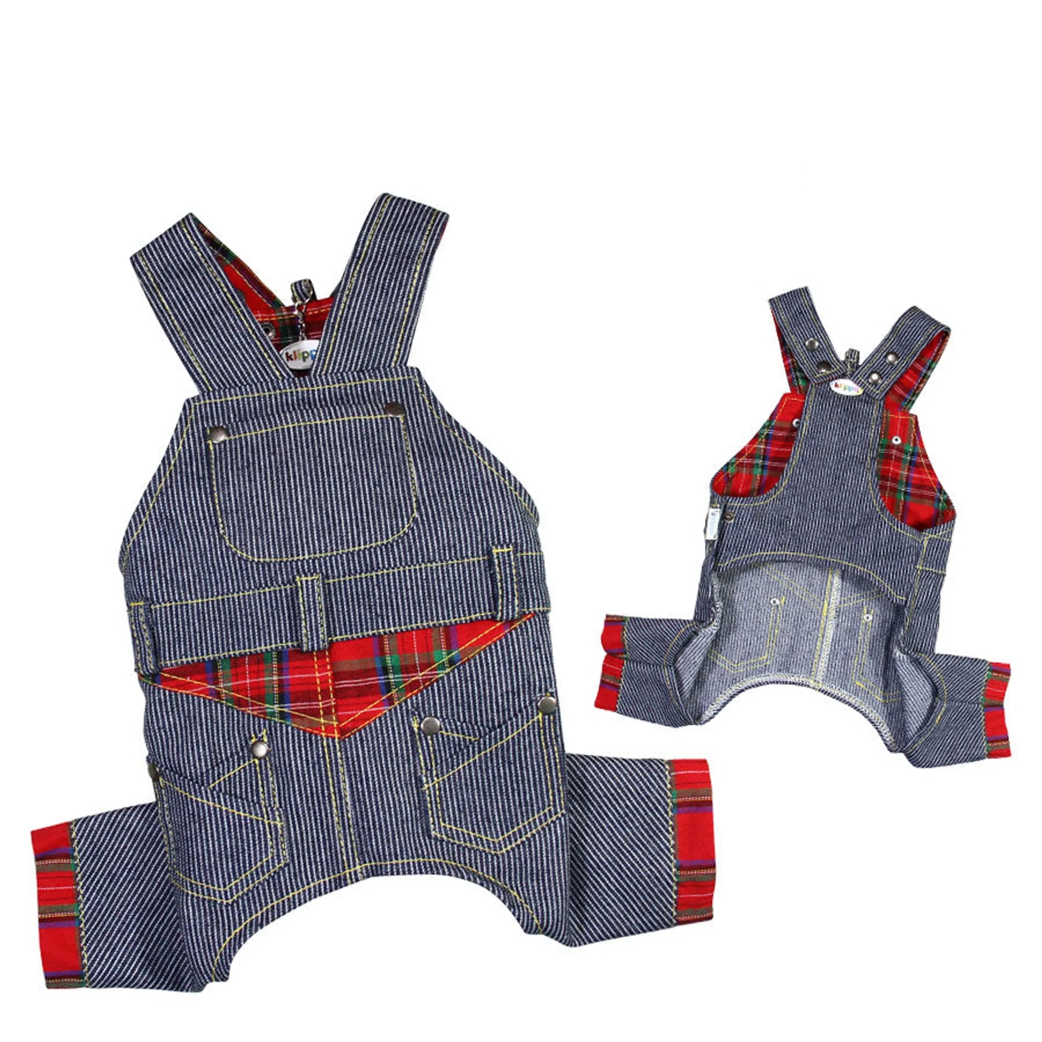 Adorable Stripy Denim Overalls