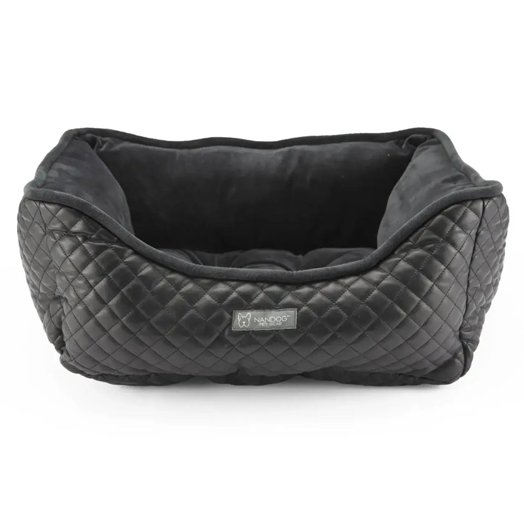 Prive Collection Quilted Vegan Leather Pet Bed (3 Colors Available)