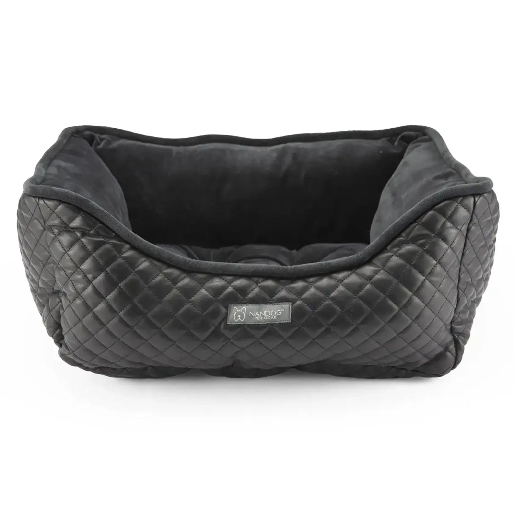 Prive Collection Quilted Vegan Leather Pet Bed (3 Colors Available)