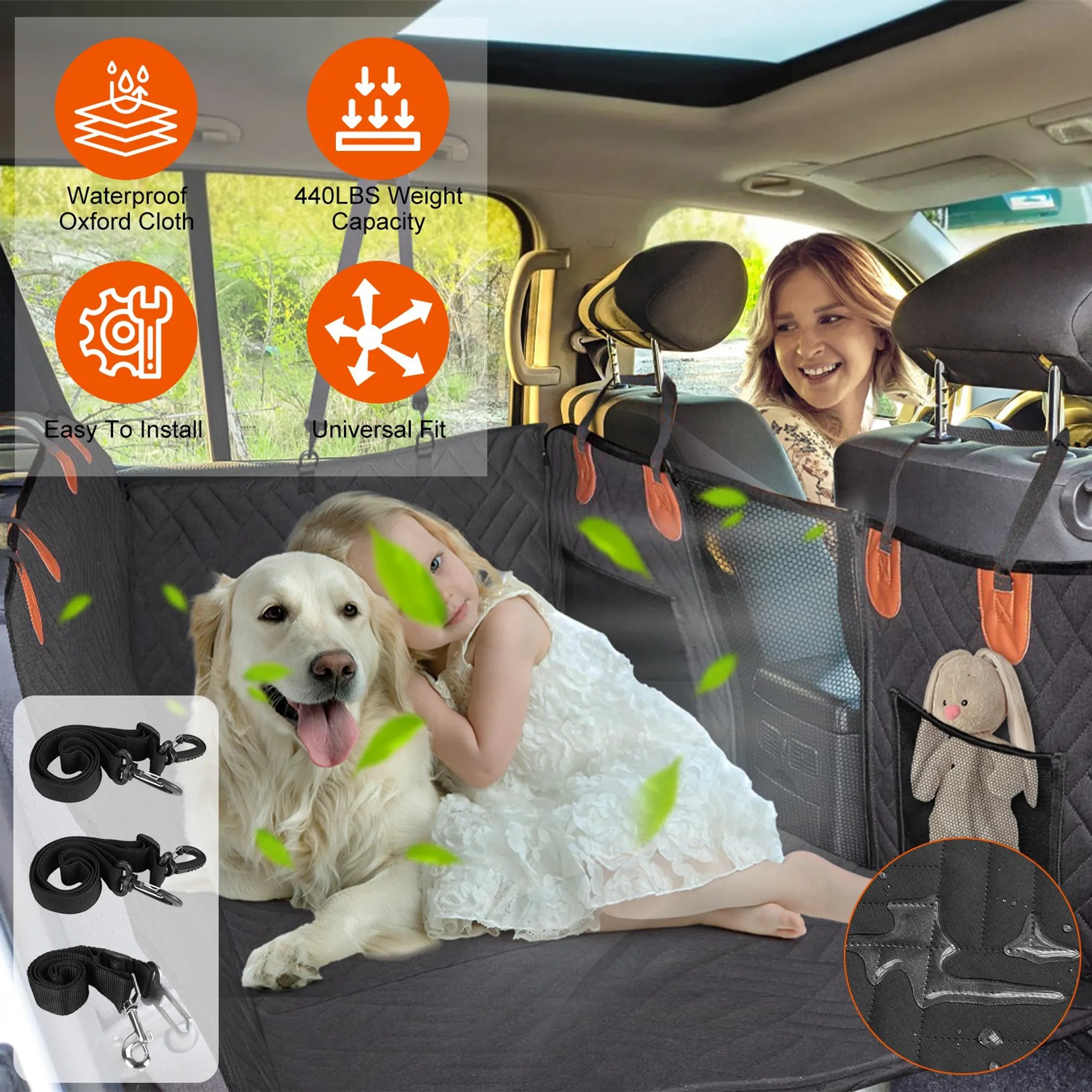 Pet Car Seat Cover For Back Seat