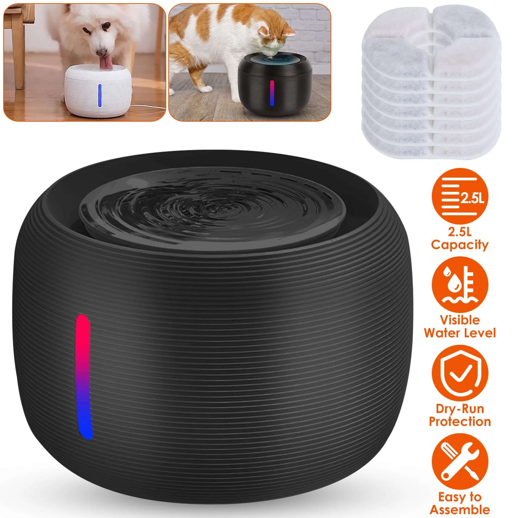 2.5L / 84.54 oz. Smart Pet Water Fountain (2 Colors Available)