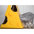 Monster Cheese Wedge Cardboard Cat House
