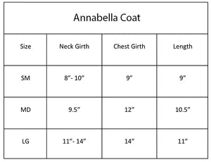 Annabella Dog Coat/Harness (8 Colors Available)