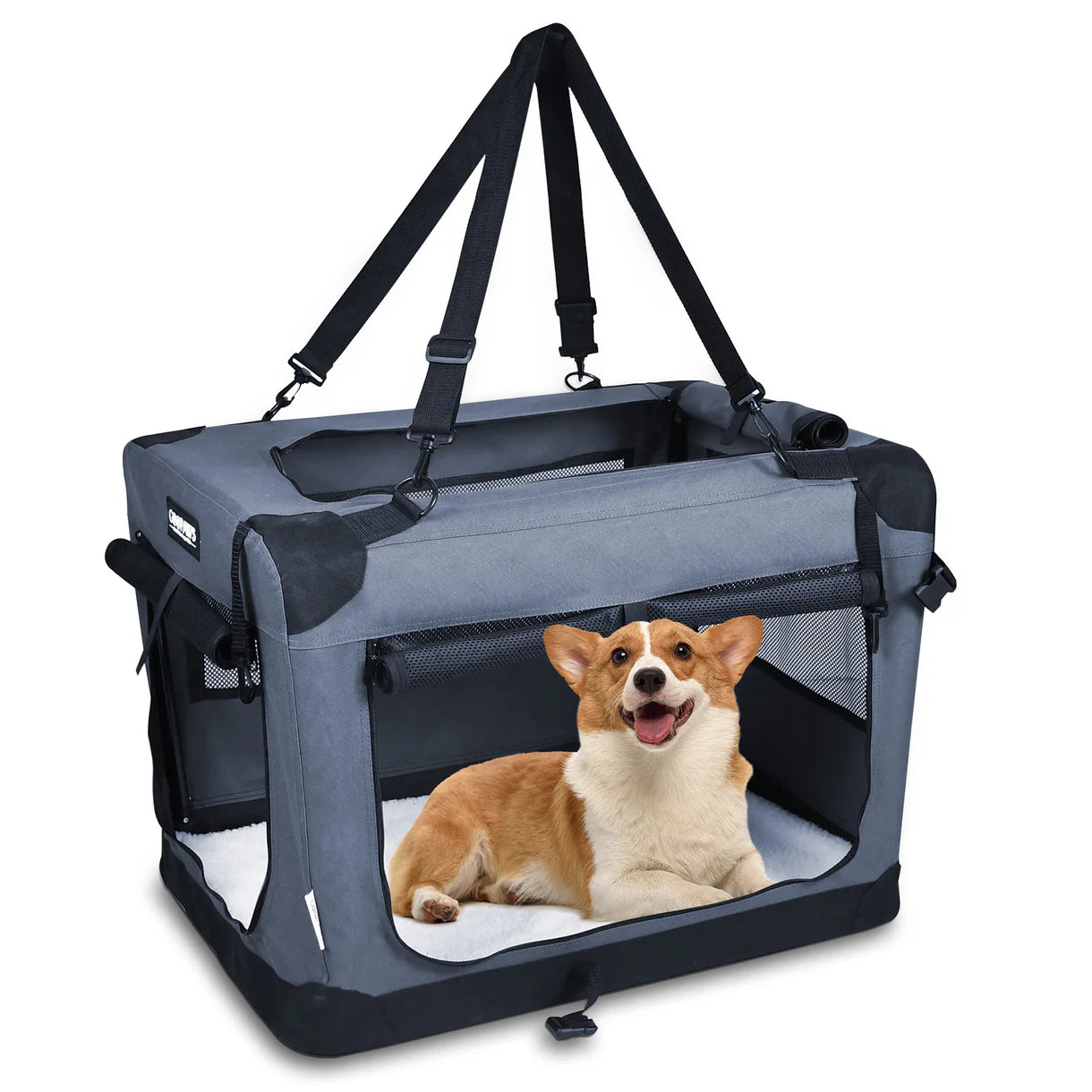 3 Door Soft Sided Folding Travel Pet Carrier (4 Color Available)