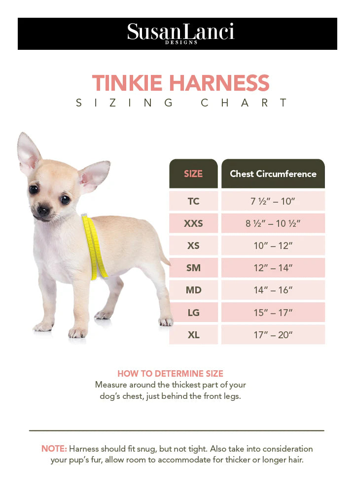 Susan Lanci Designs | 3‑Row Giltmore Crystals Tinkie Harness (5 Colors Available)